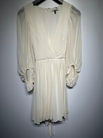 Halton Beige Ruched BOHO Dress S