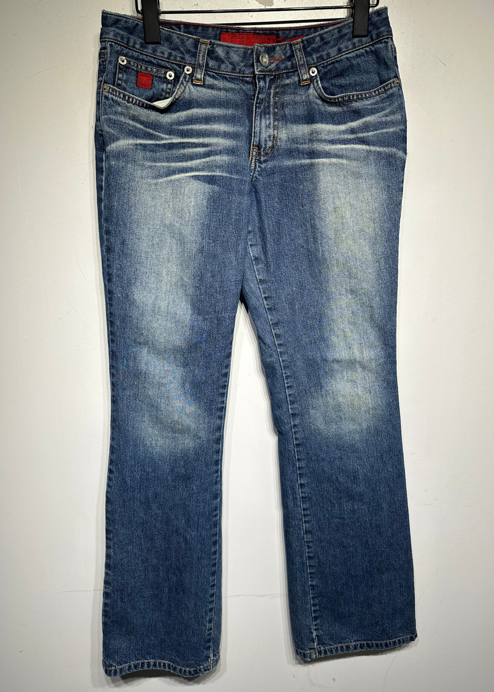 Bongo Y2K Acid Faded Wash Flare Jeans 27