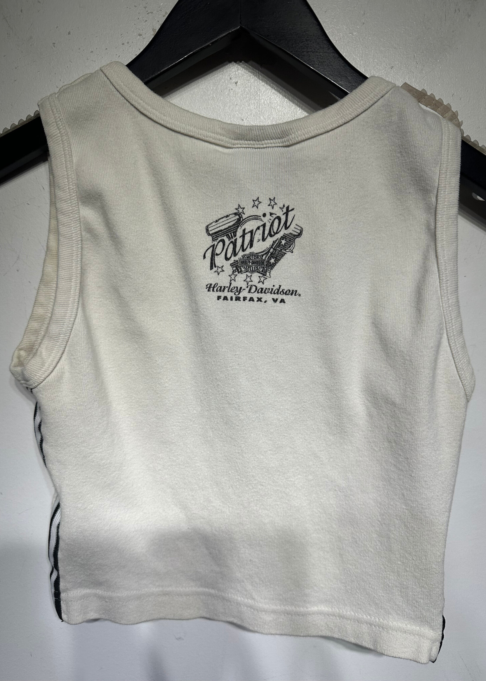 Harley 90s White Fairfax Crop Tank AS IS M