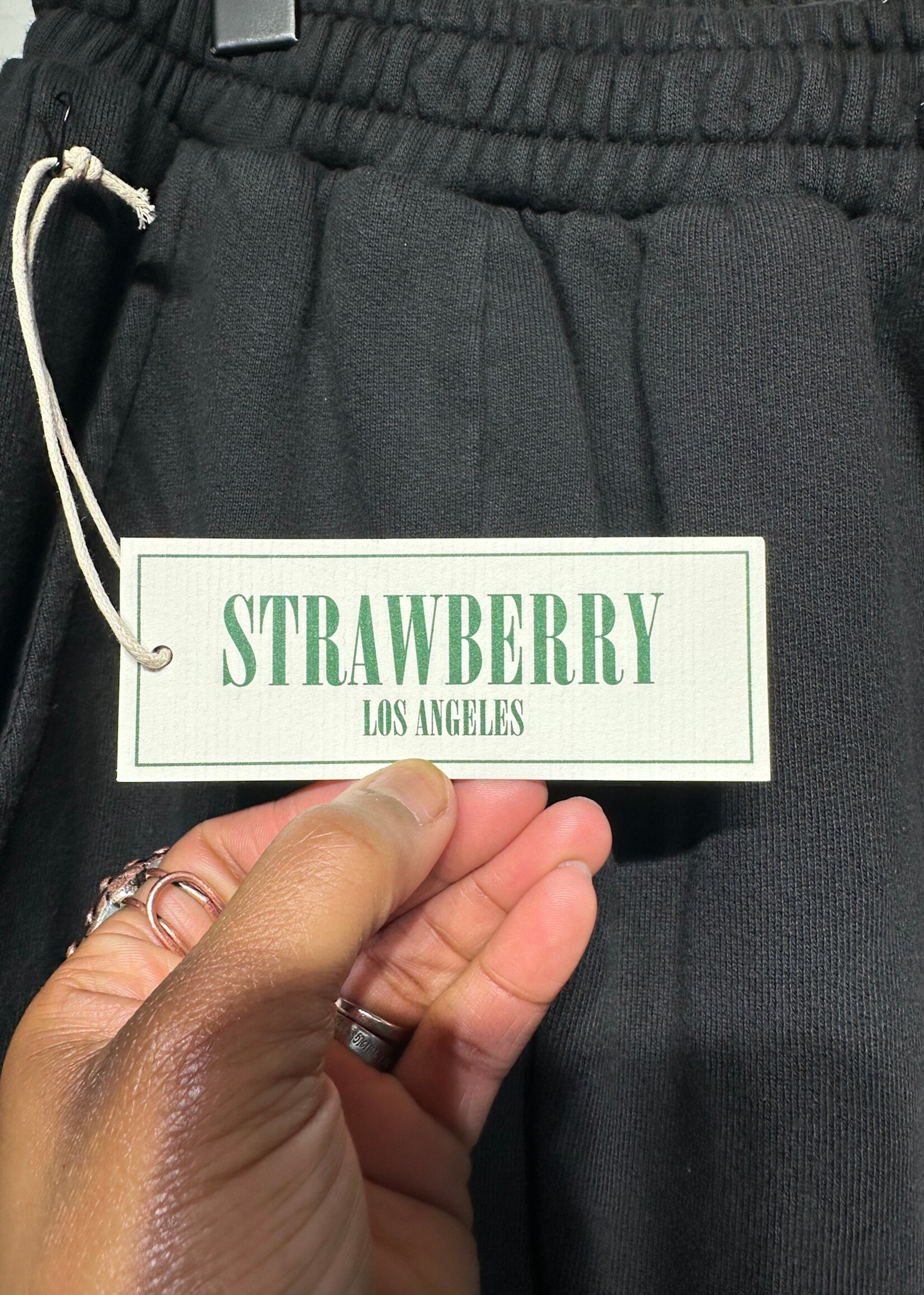 Strawberry Black Straight Leg Sweats XL/36