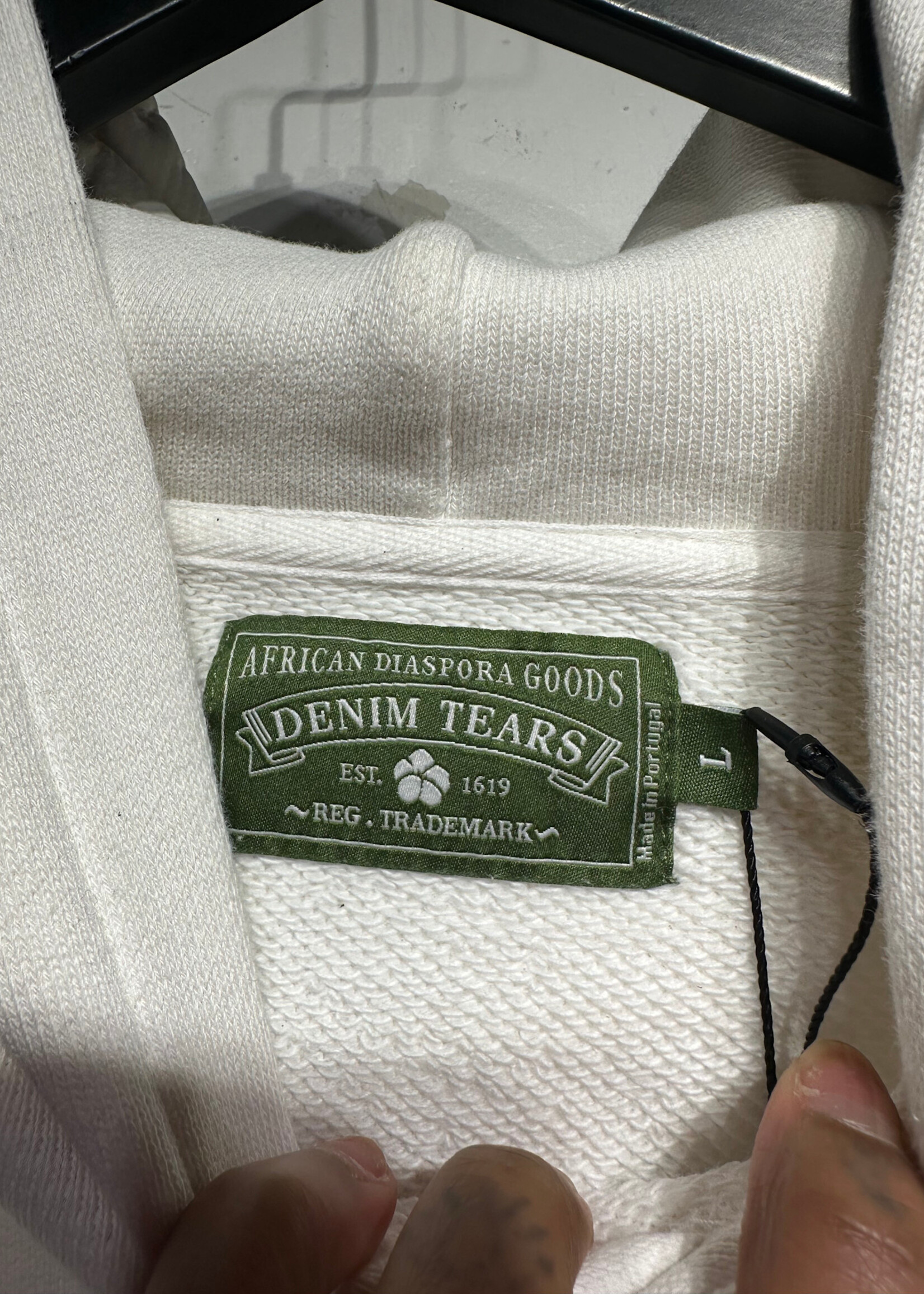 Denim Tears White Hoodie L AS IS