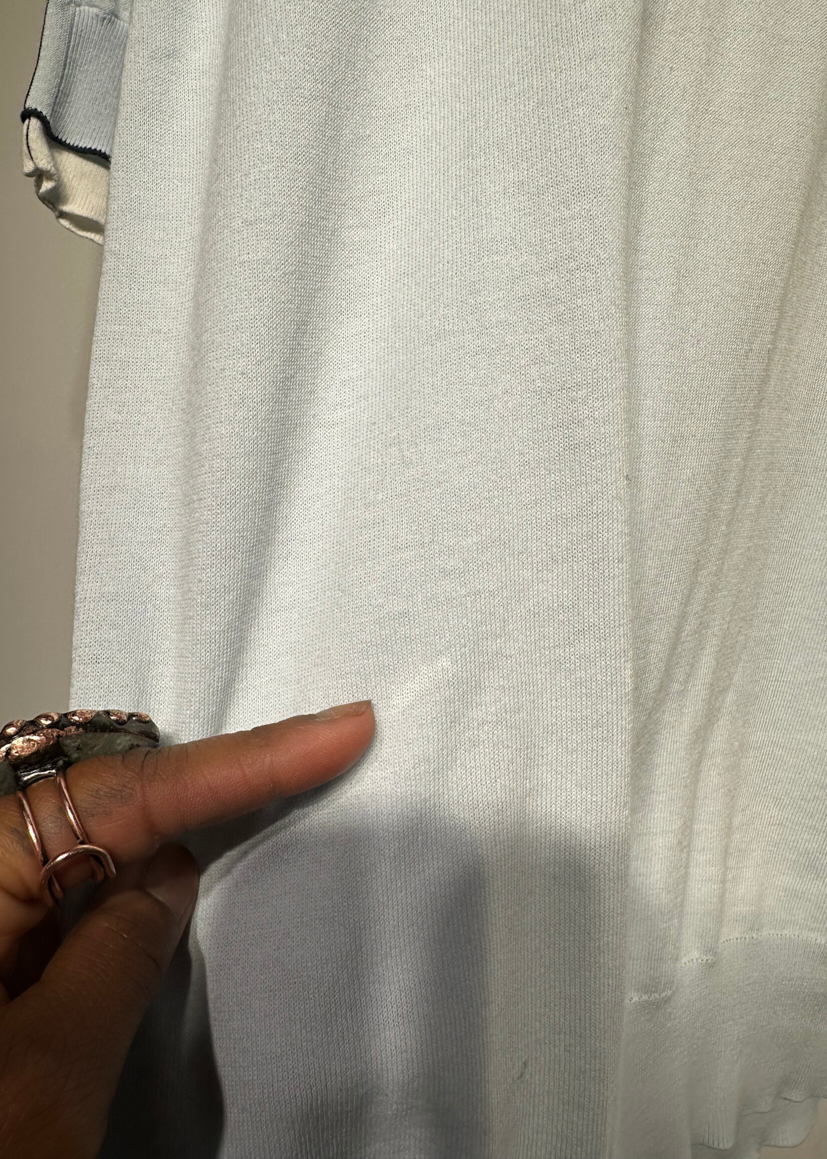 Hermes Baby Blue Knit T-Shirt M AS IS