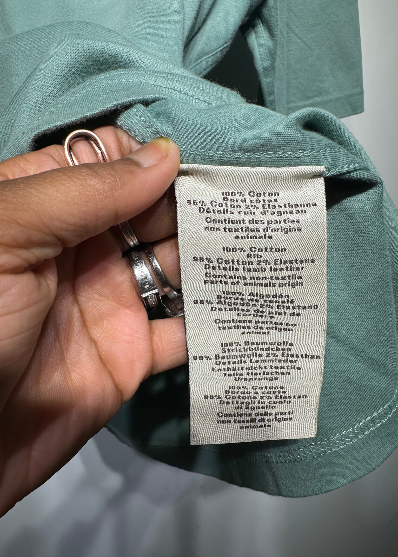 Hermes H'Cheval Green Logo Tee M