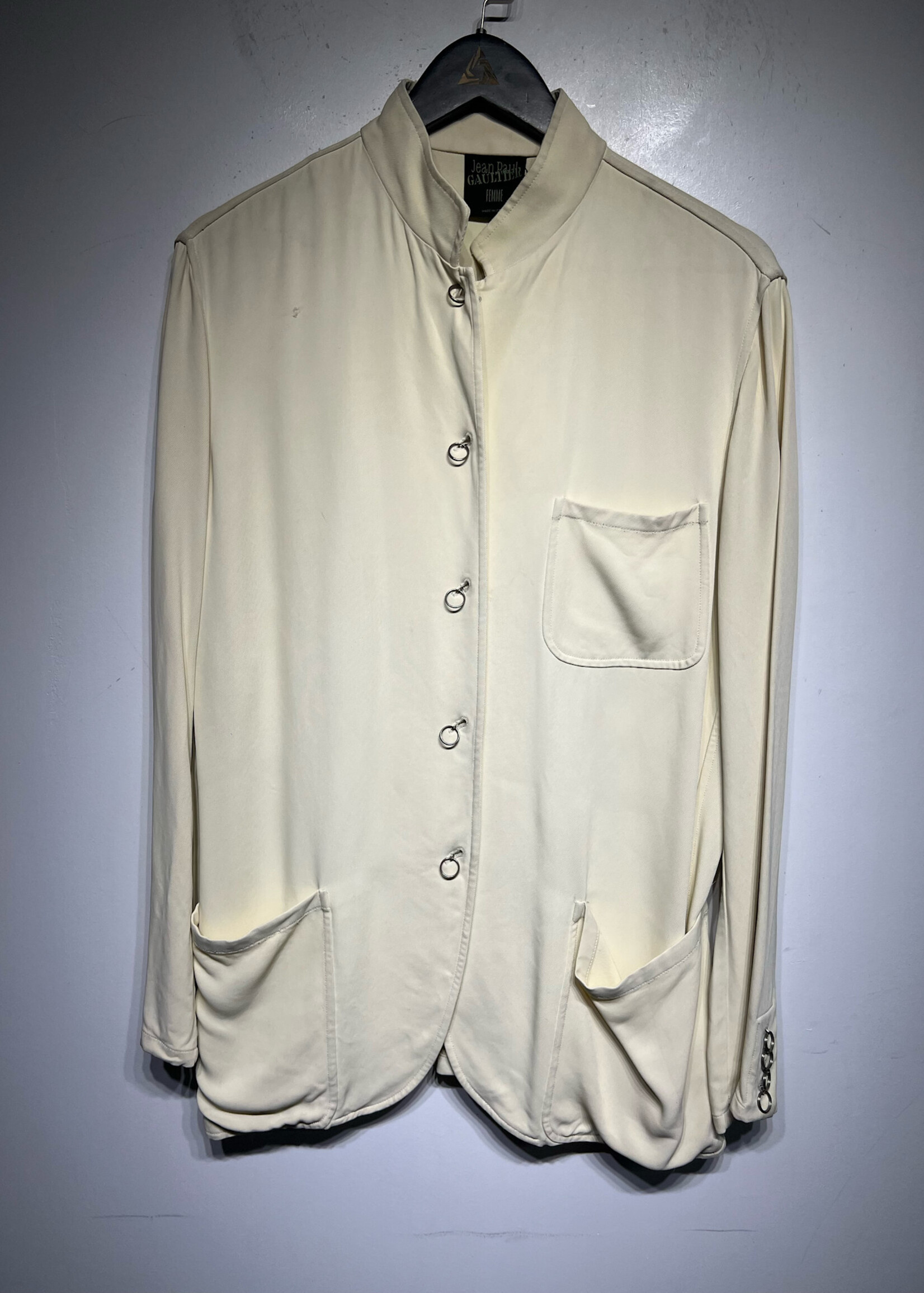 JPG O Ring Beige Overcoat Fem M/L AS IS