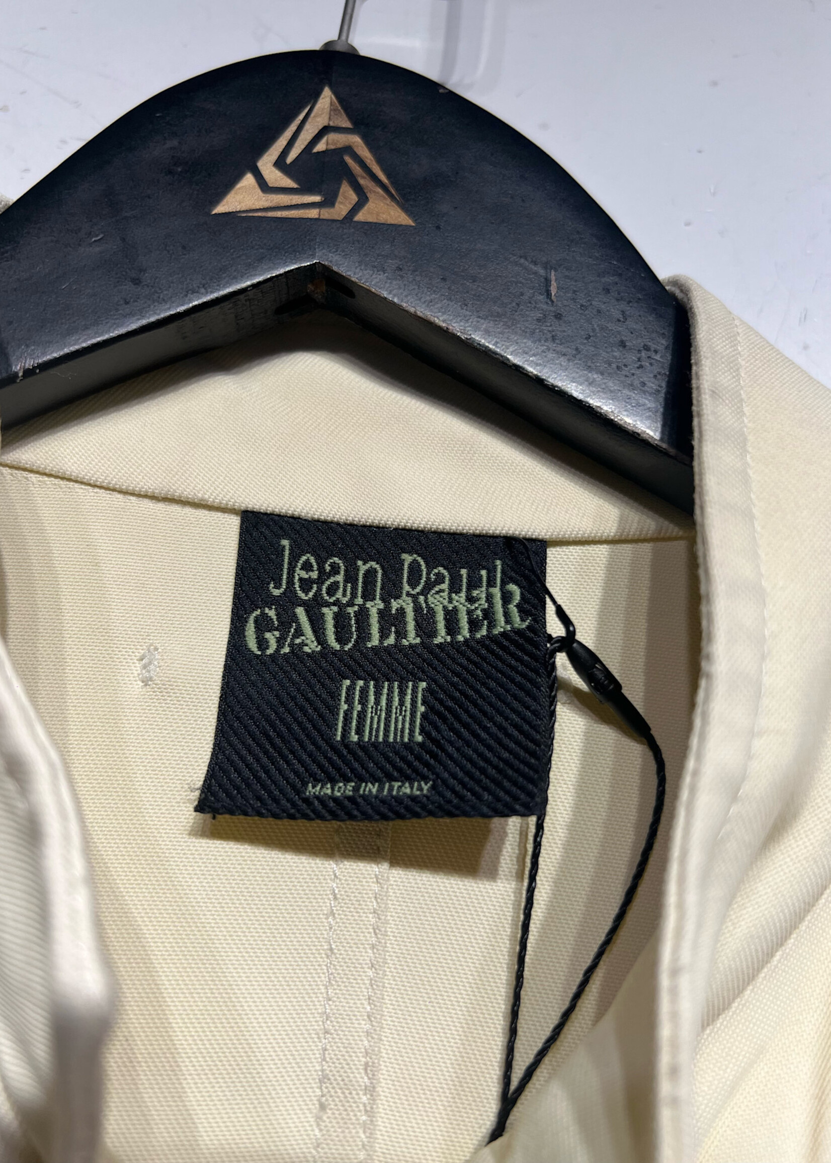 JPG O Ring Beige Overcoat Fem M/L AS IS