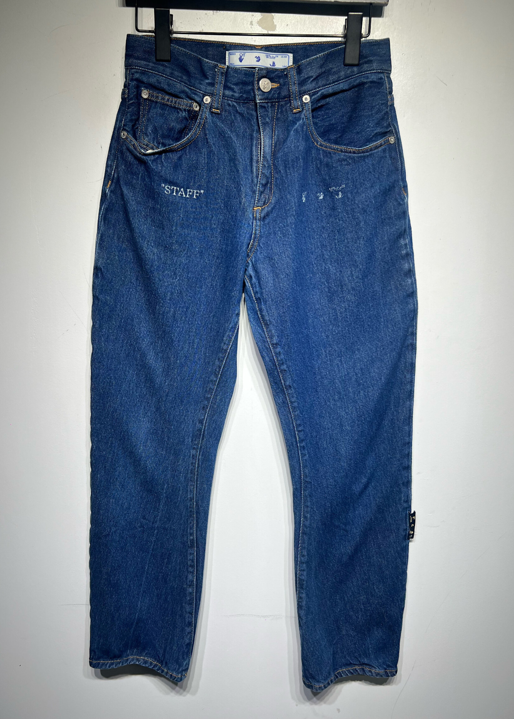 Off-White Dark Wash Logo Jeans 27