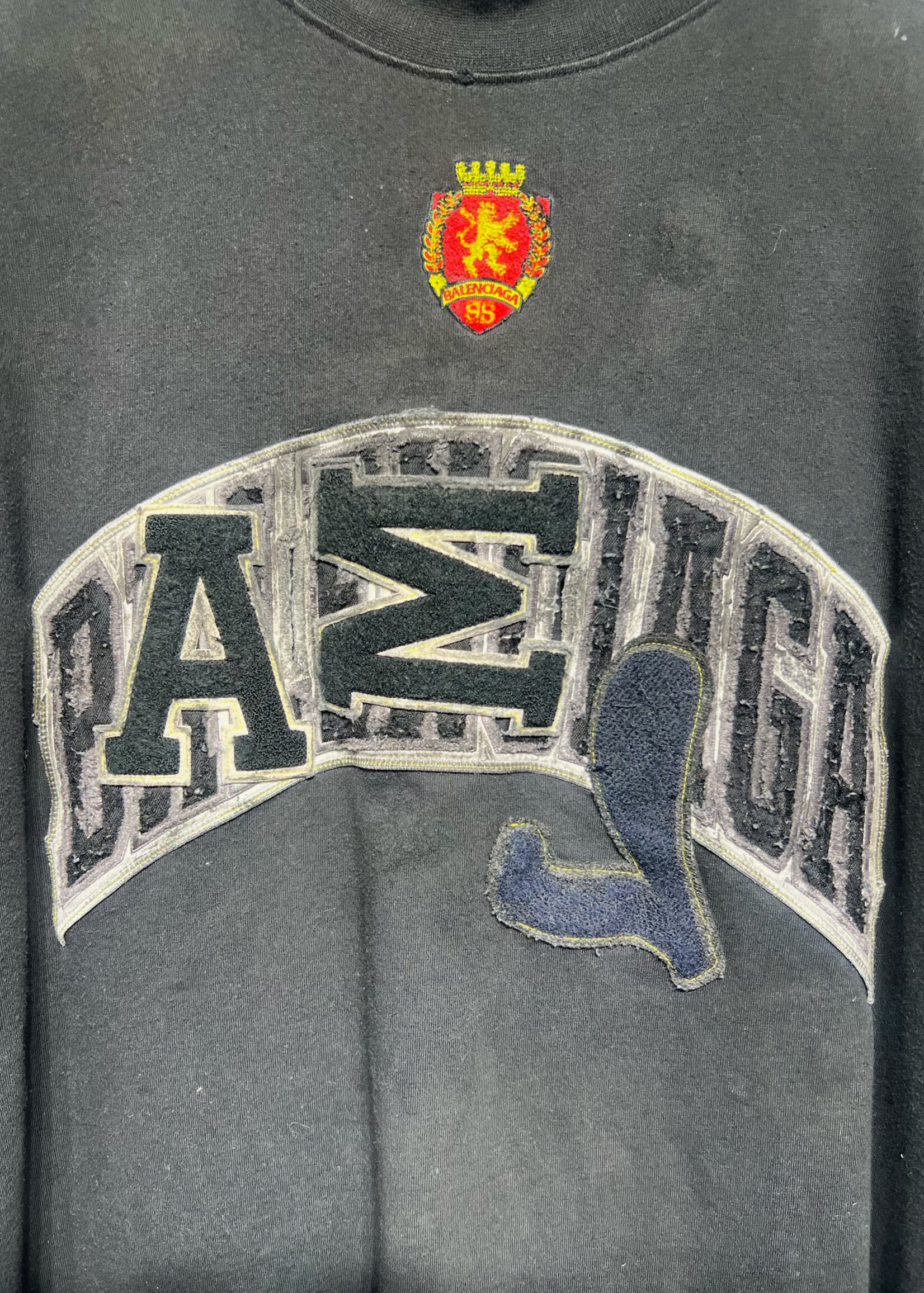 Balenciaga Black Patch Tee XXL