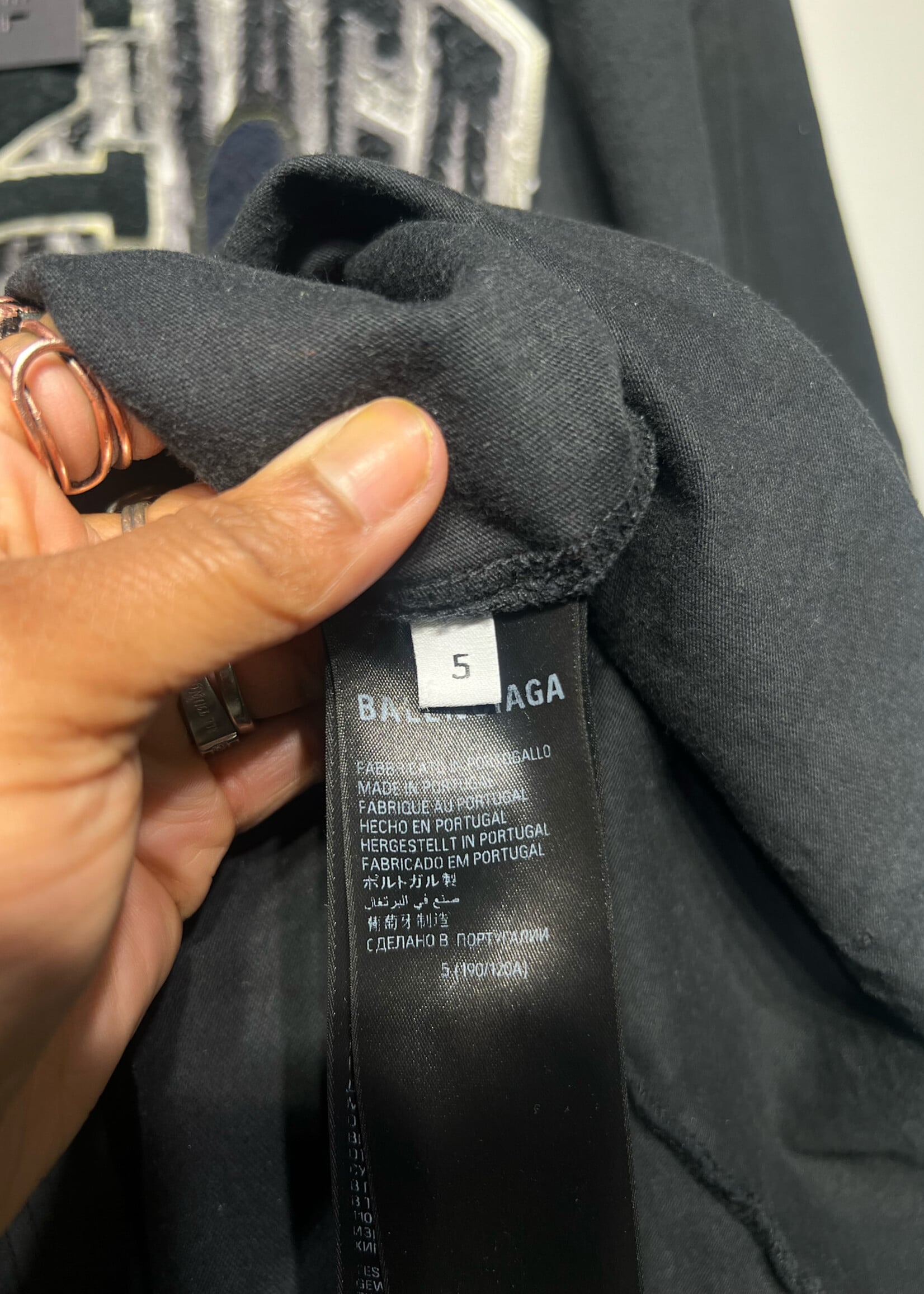 Balenciaga Black Patch Tee XXL
