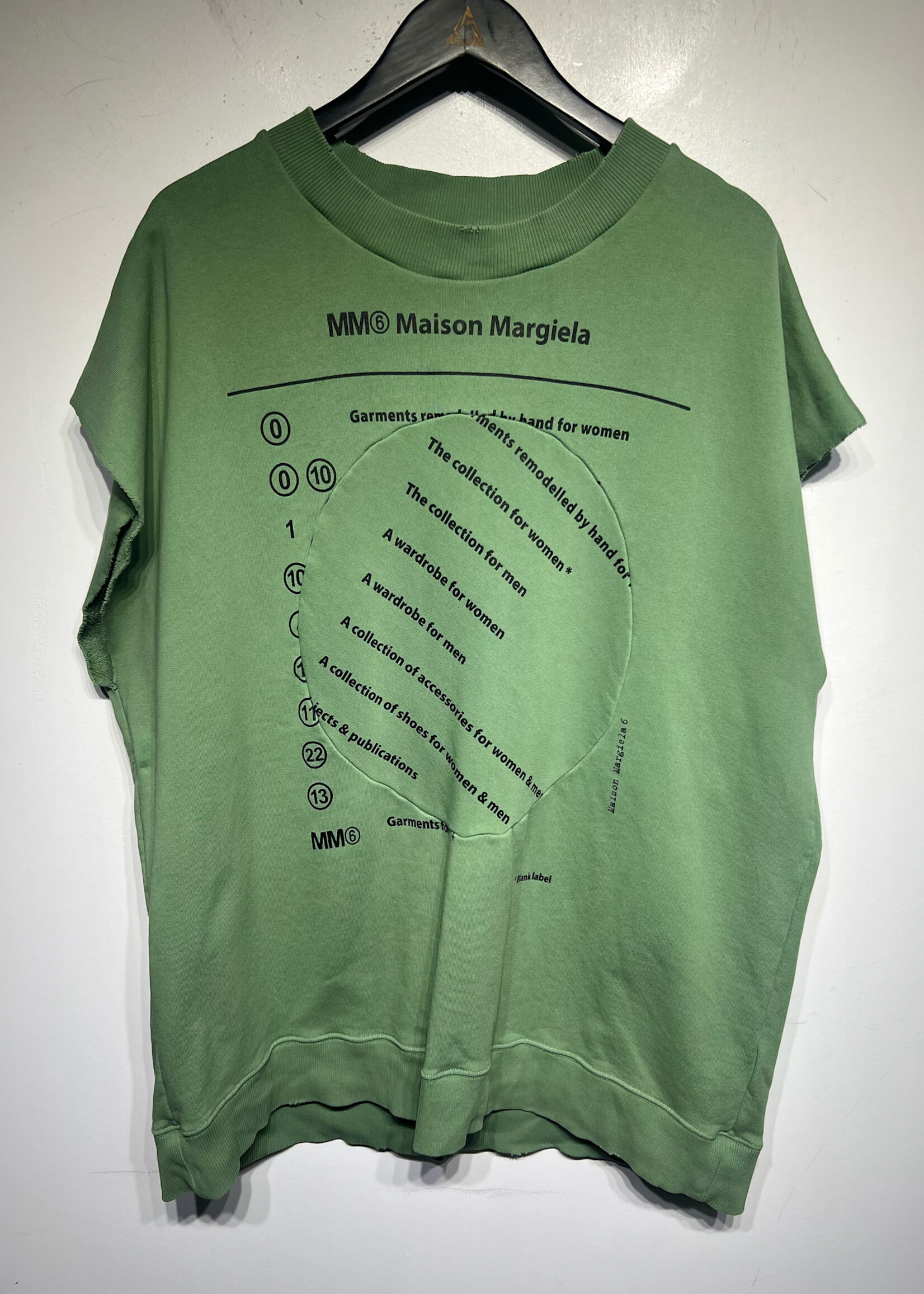 MM6 Margiela Green Sleeveless Sweater XXL