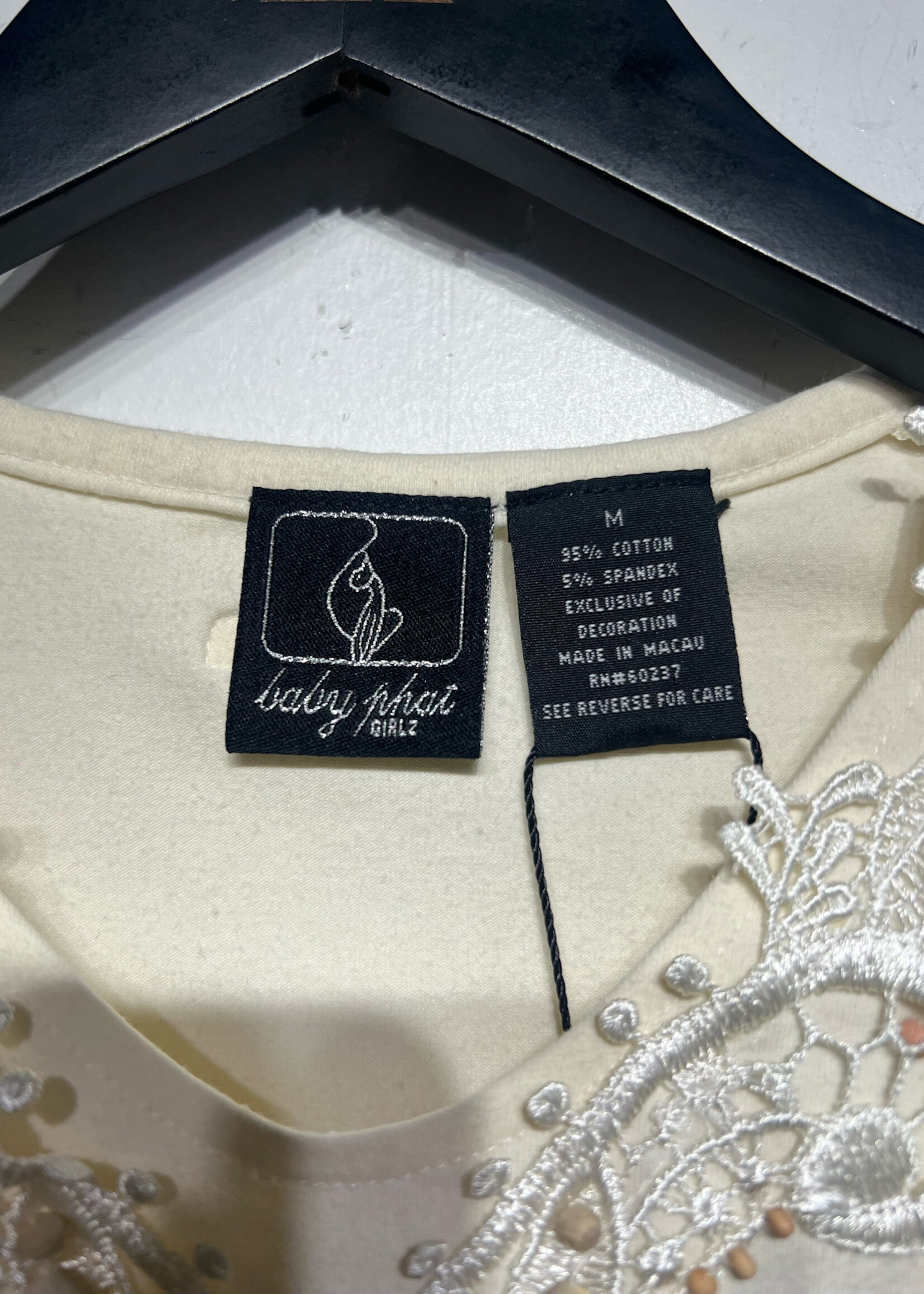 Baby Phat Y2K Embroidered Cream Tank Fits S