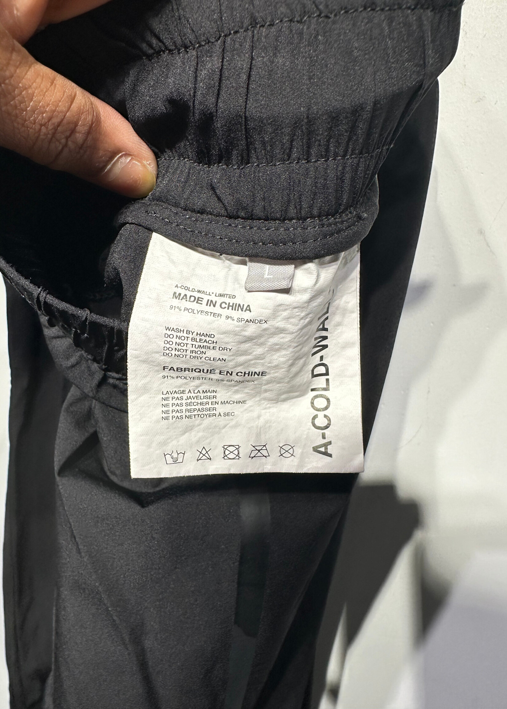 ACW Black Nylon Pant L/34