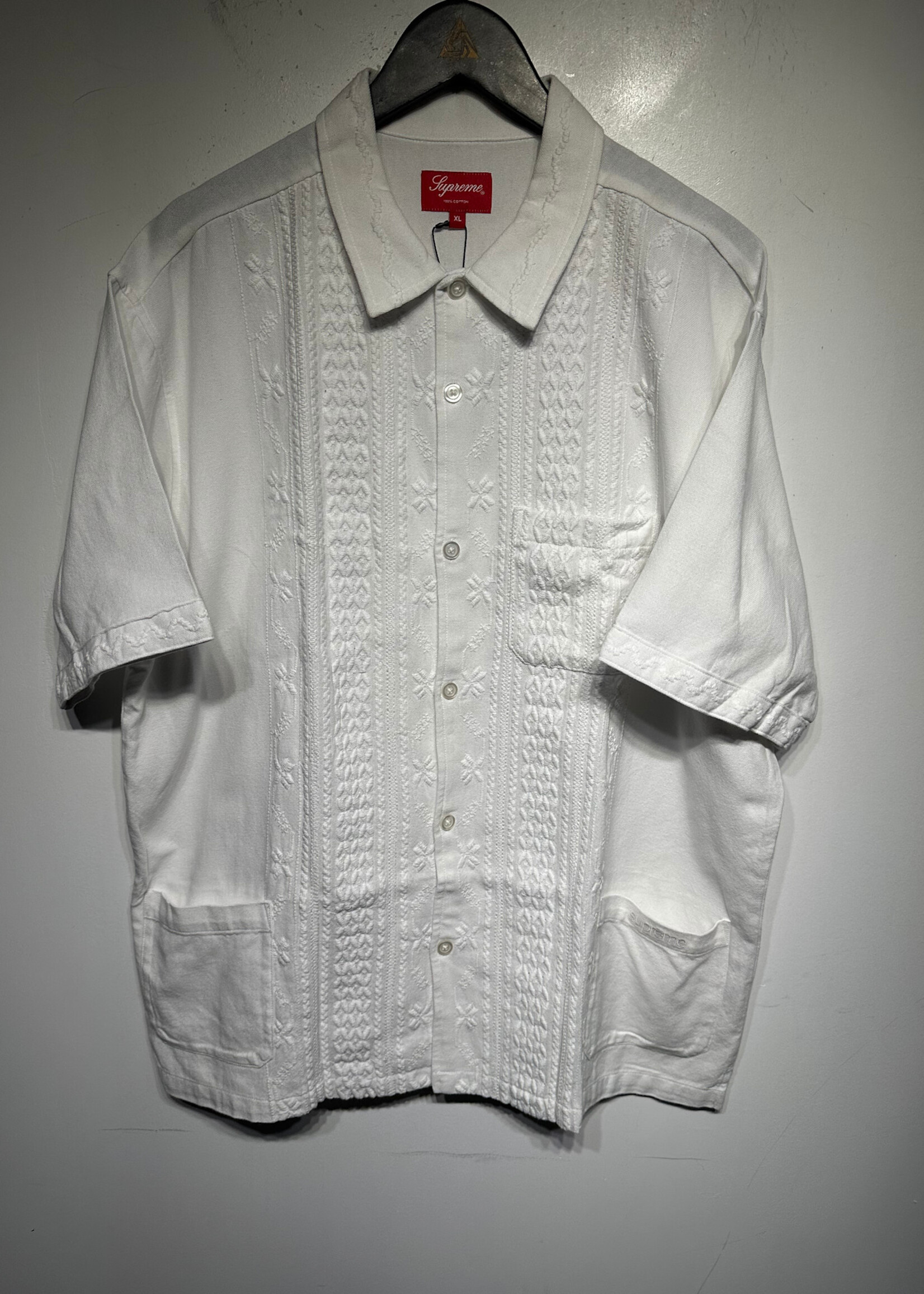 Supreme White Knit SS BU XL AS IS