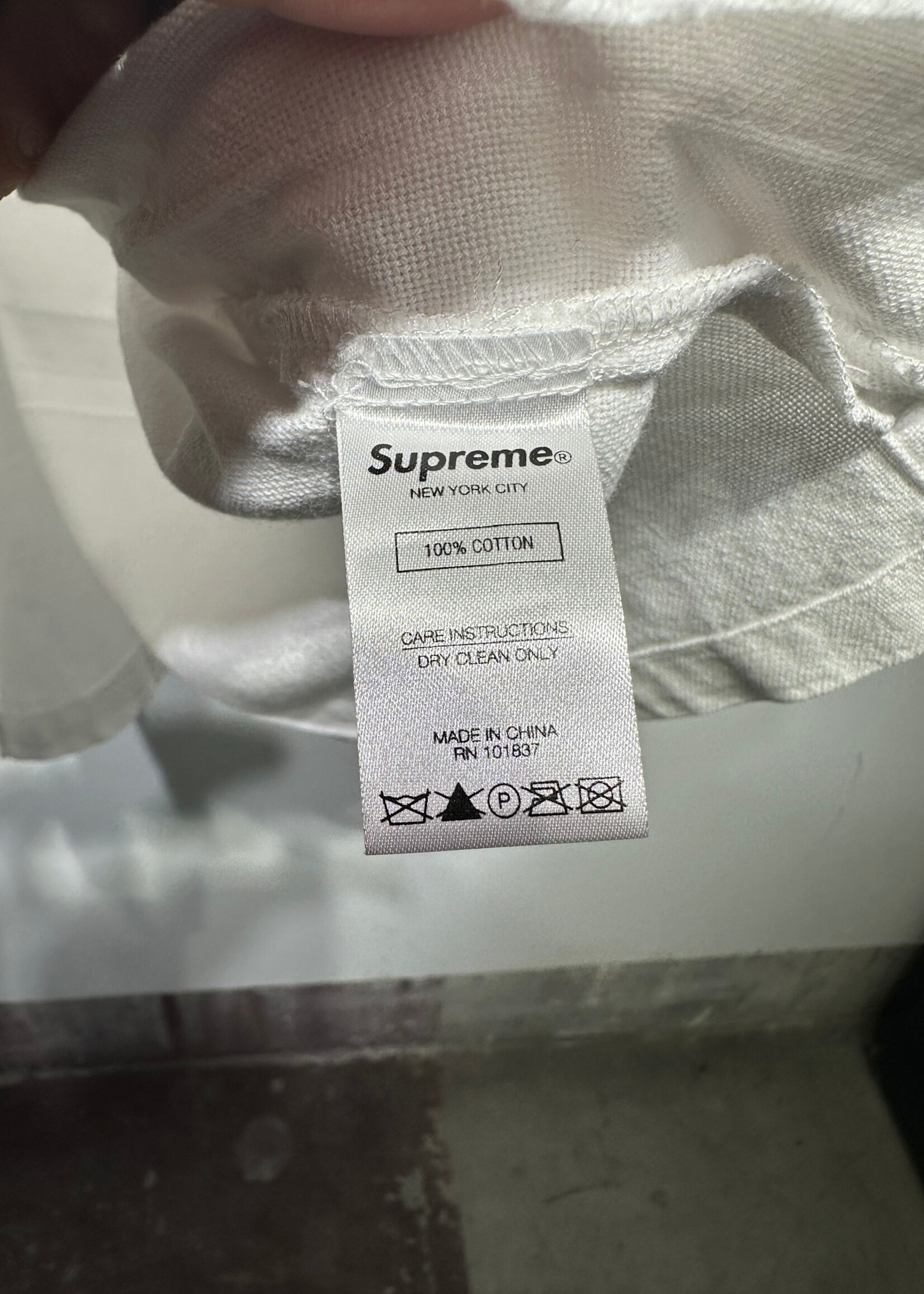 Supreme White Knit SS BU XL AS IS