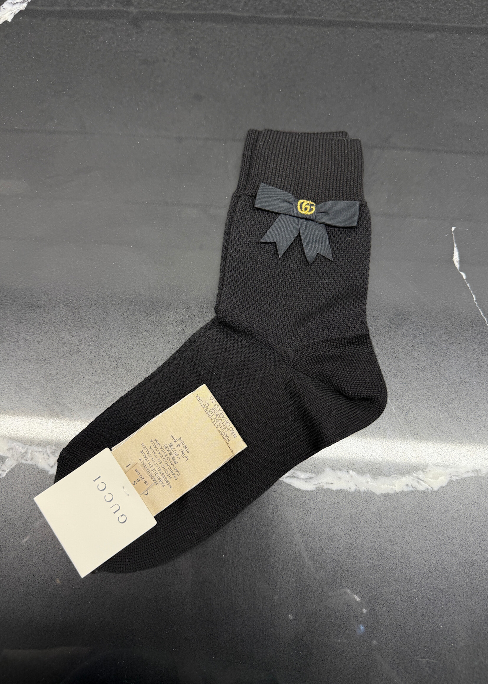 Gucci NWT Black Bow Socks