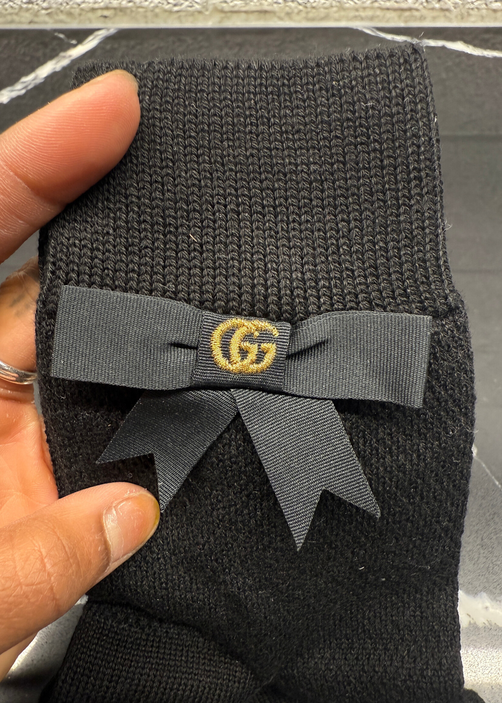 Gucci NWT Black Bow Socks