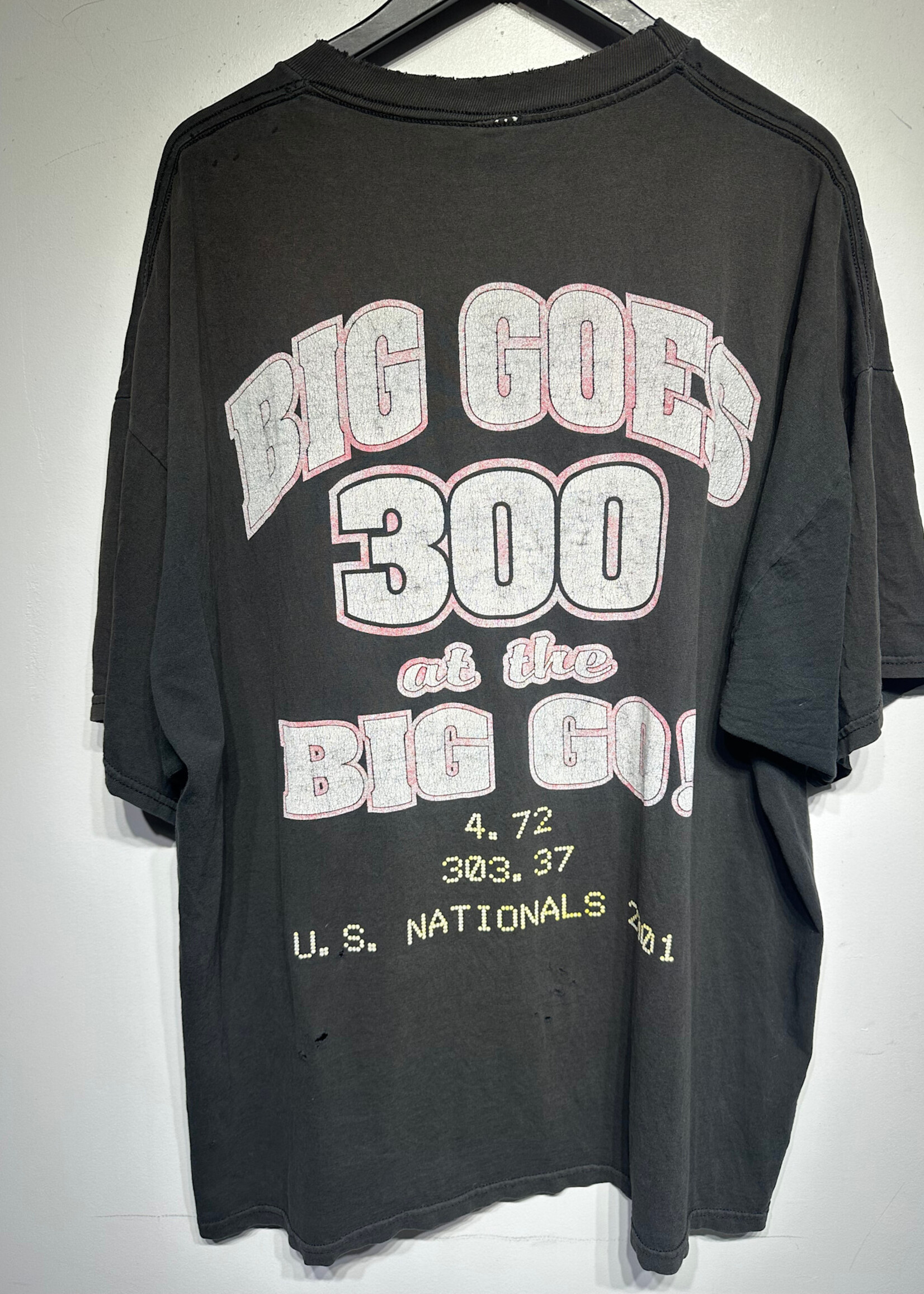 He's Back Big Daddy Distressed Racing Tee XXL