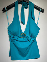 DS Cache Blue Snake Ring Halter Top L
