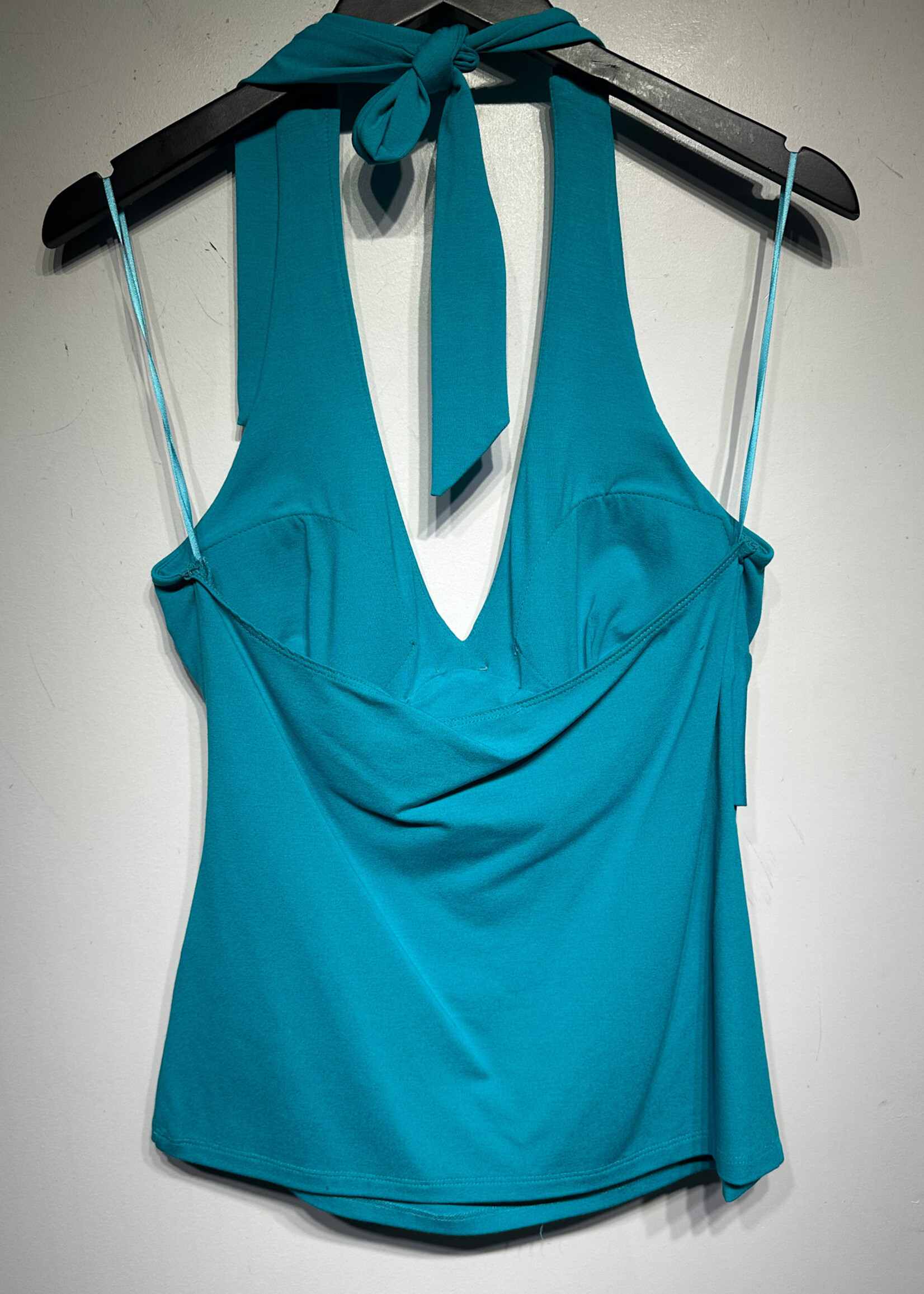 DS Cache Blue Snake Ring Halter Top L