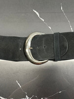 Anne Fontaine Black Suede Thick Belt
