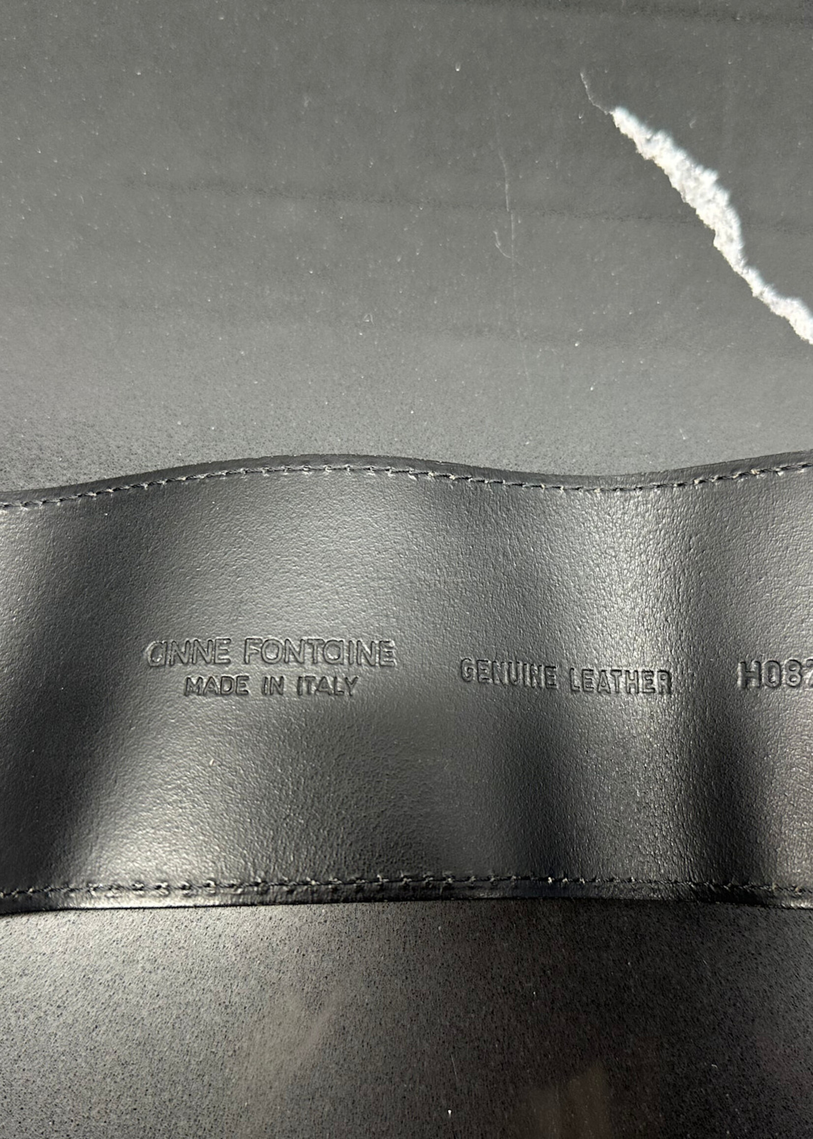 Anne Fontaine Black Suede Thick Belt