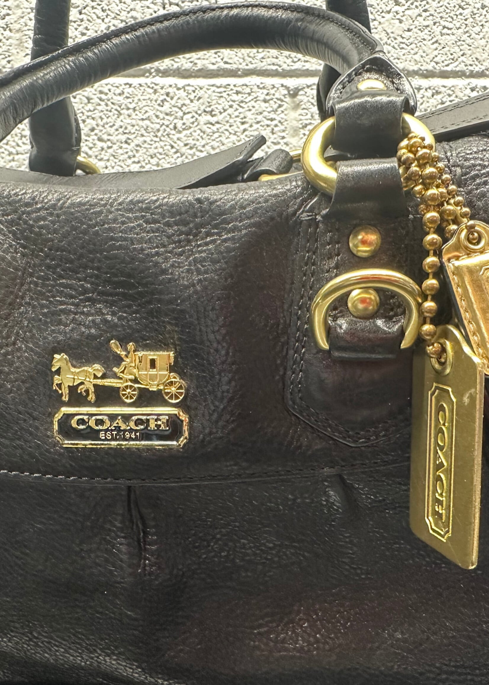 Coach 00s Black Bowler Bag AS IS