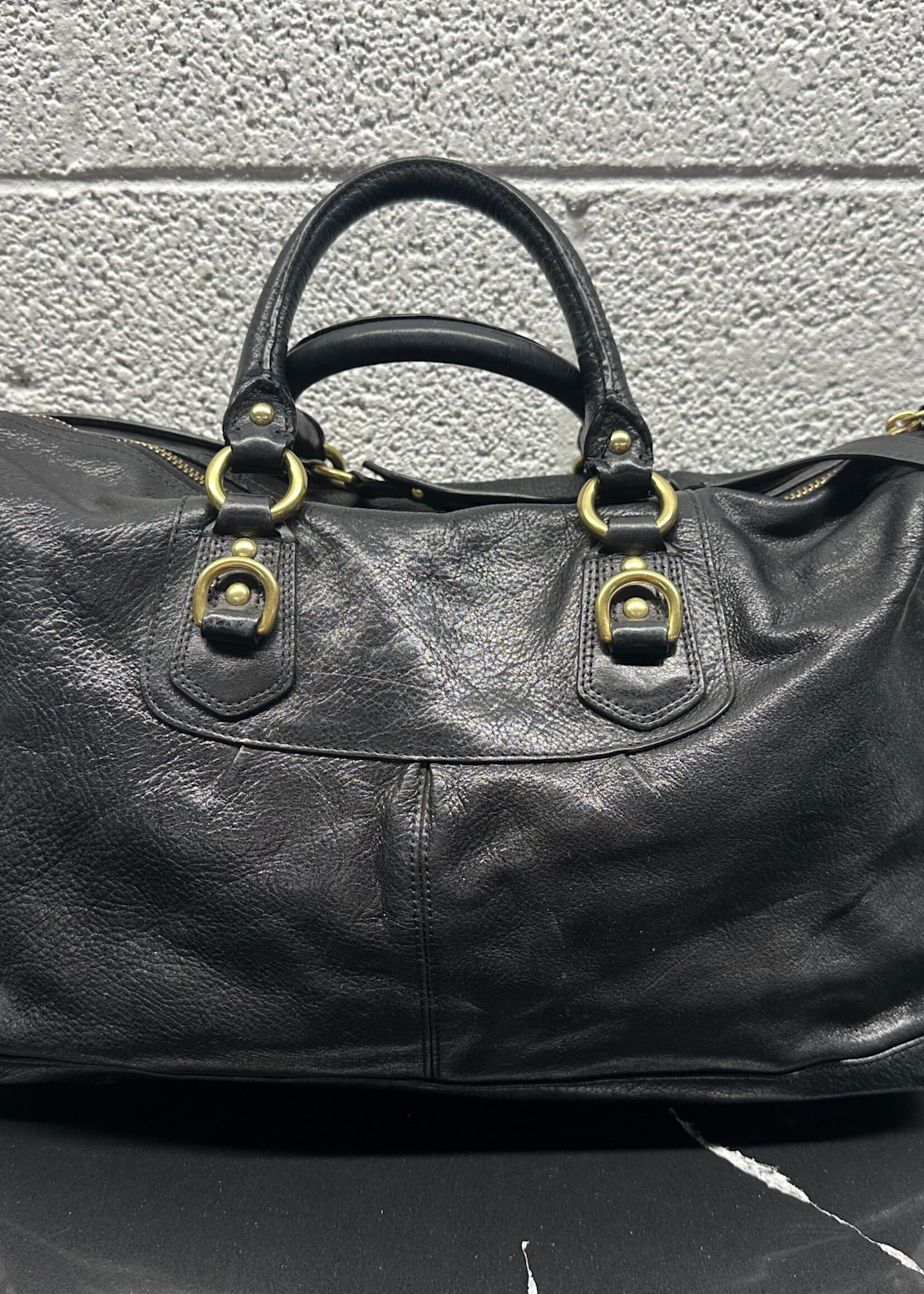 Coach 00s Black Bowler Bag AS IS