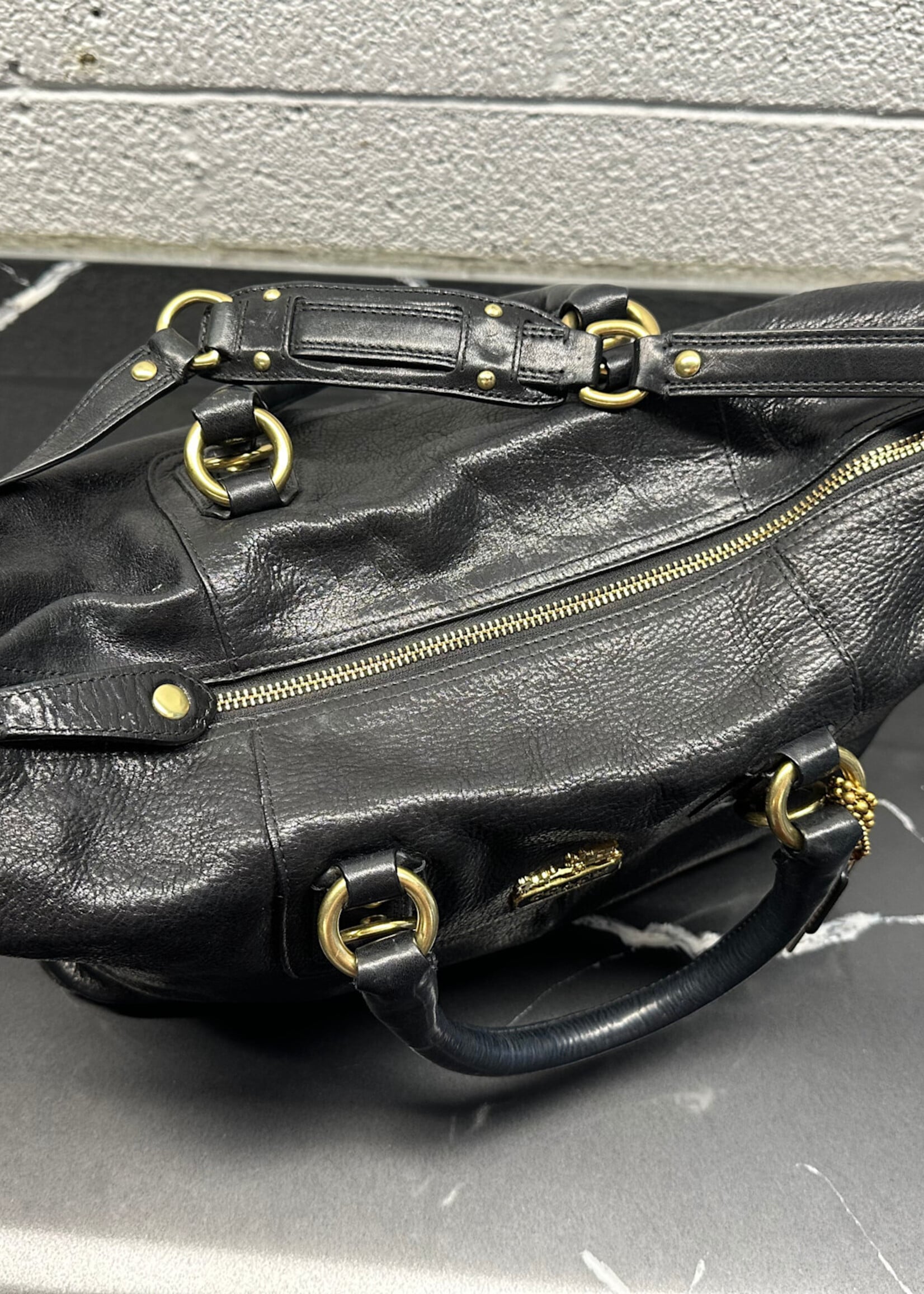 Coach 00s Black Bowler Bag AS IS