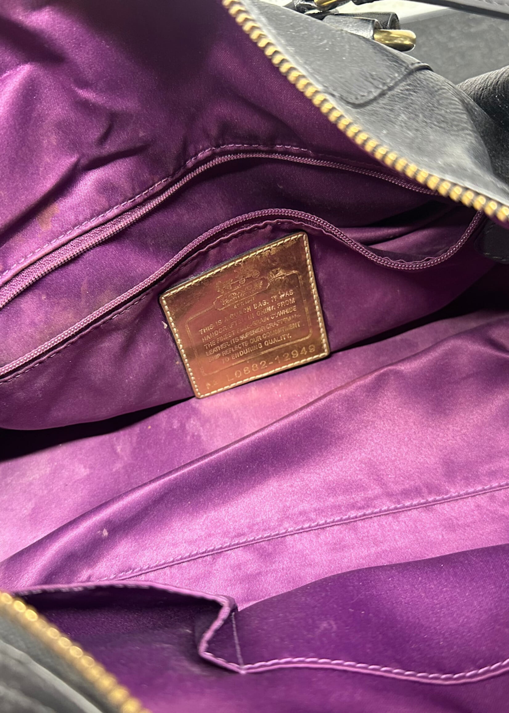 Coach 00s Black Bowler Bag AS IS