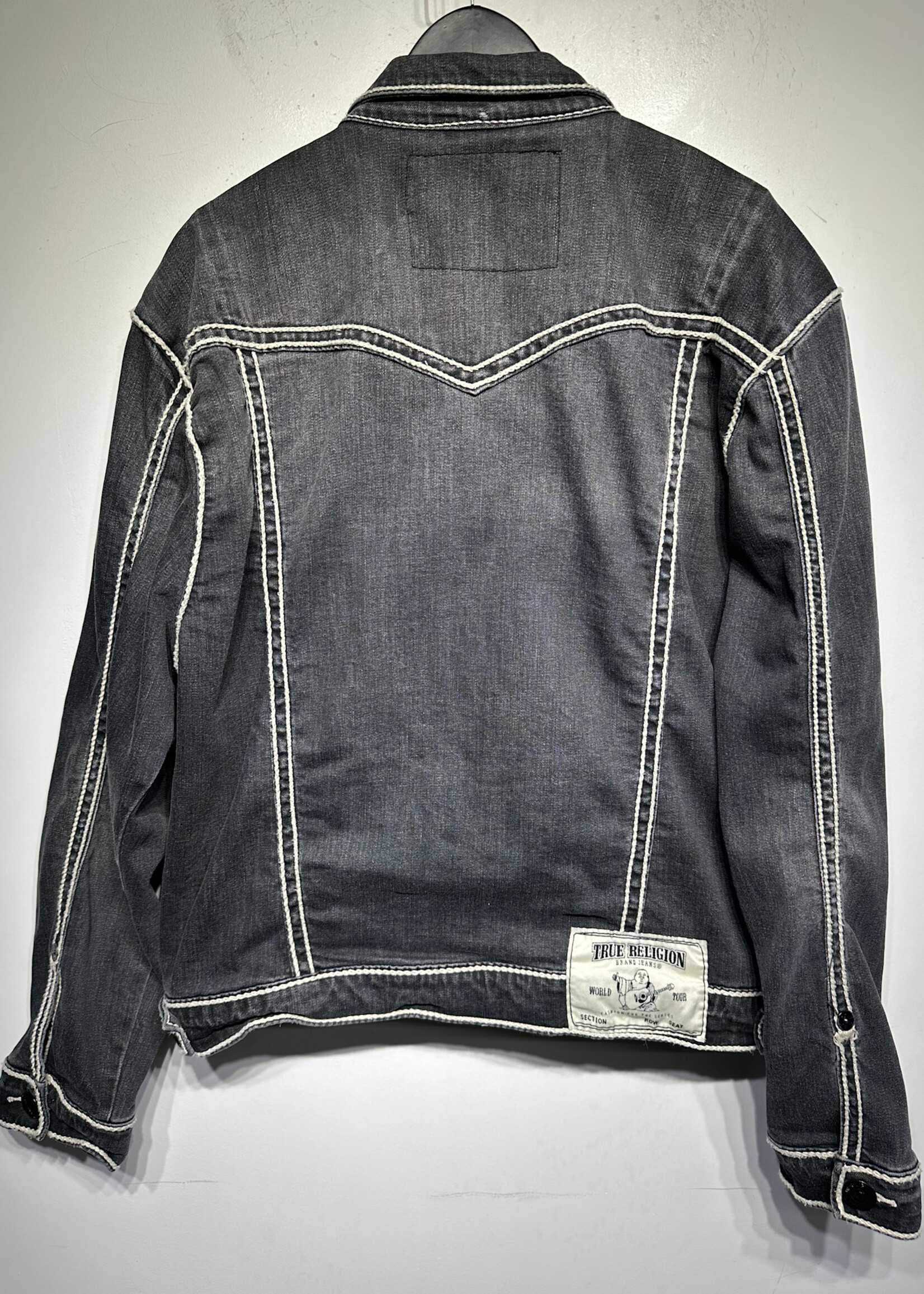 True Religion Black Trucker Jacket XXL