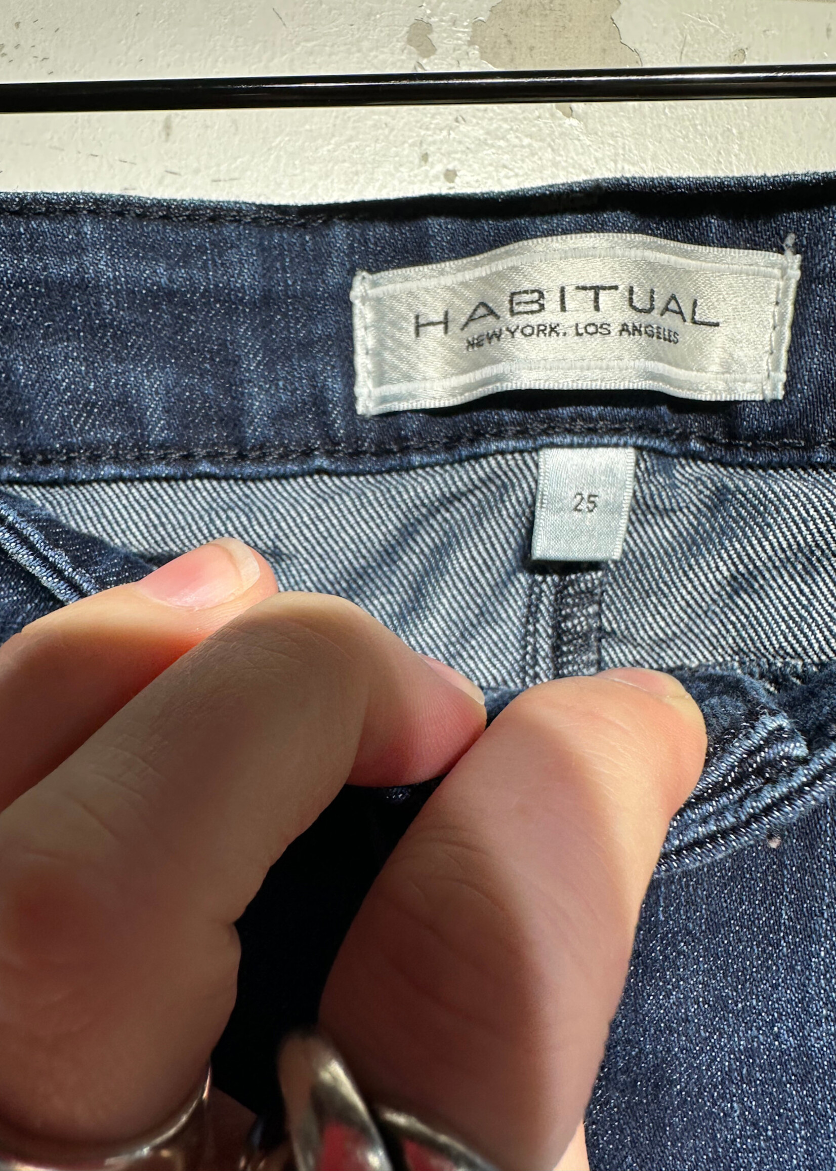 Habitual Y2K Cross Pocket Dark Wash Flares 25