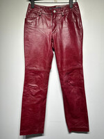 Gap 2000s Red Leather Bootcut Pants 25