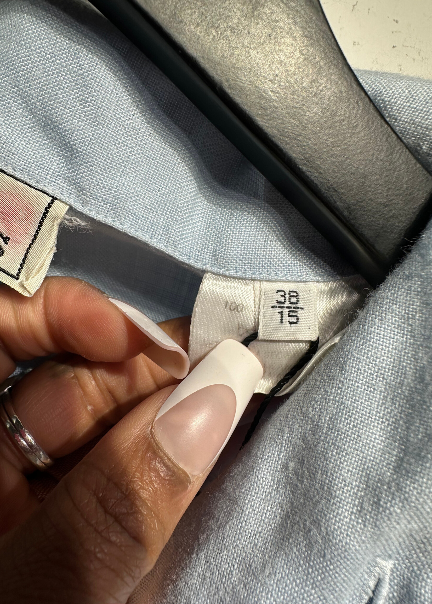 Hermes Vintage Baby Blue Linen B/U Masc S