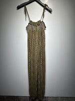 Free People Green Brown Flowy Jumpsuit S