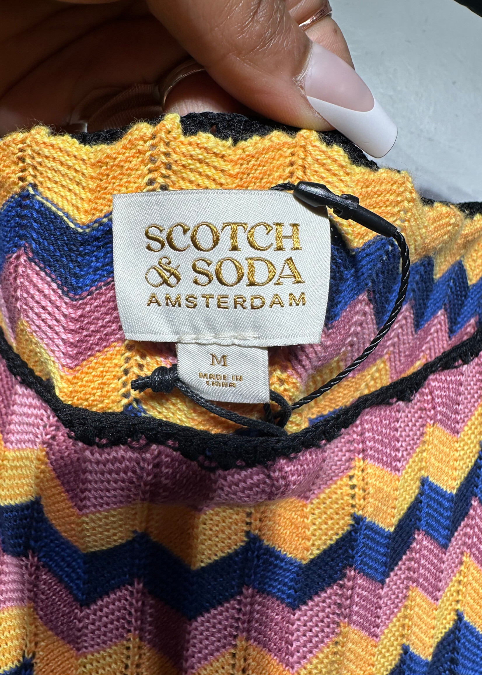 NWT Scotch & Soda Zig Zag Knit Tank M