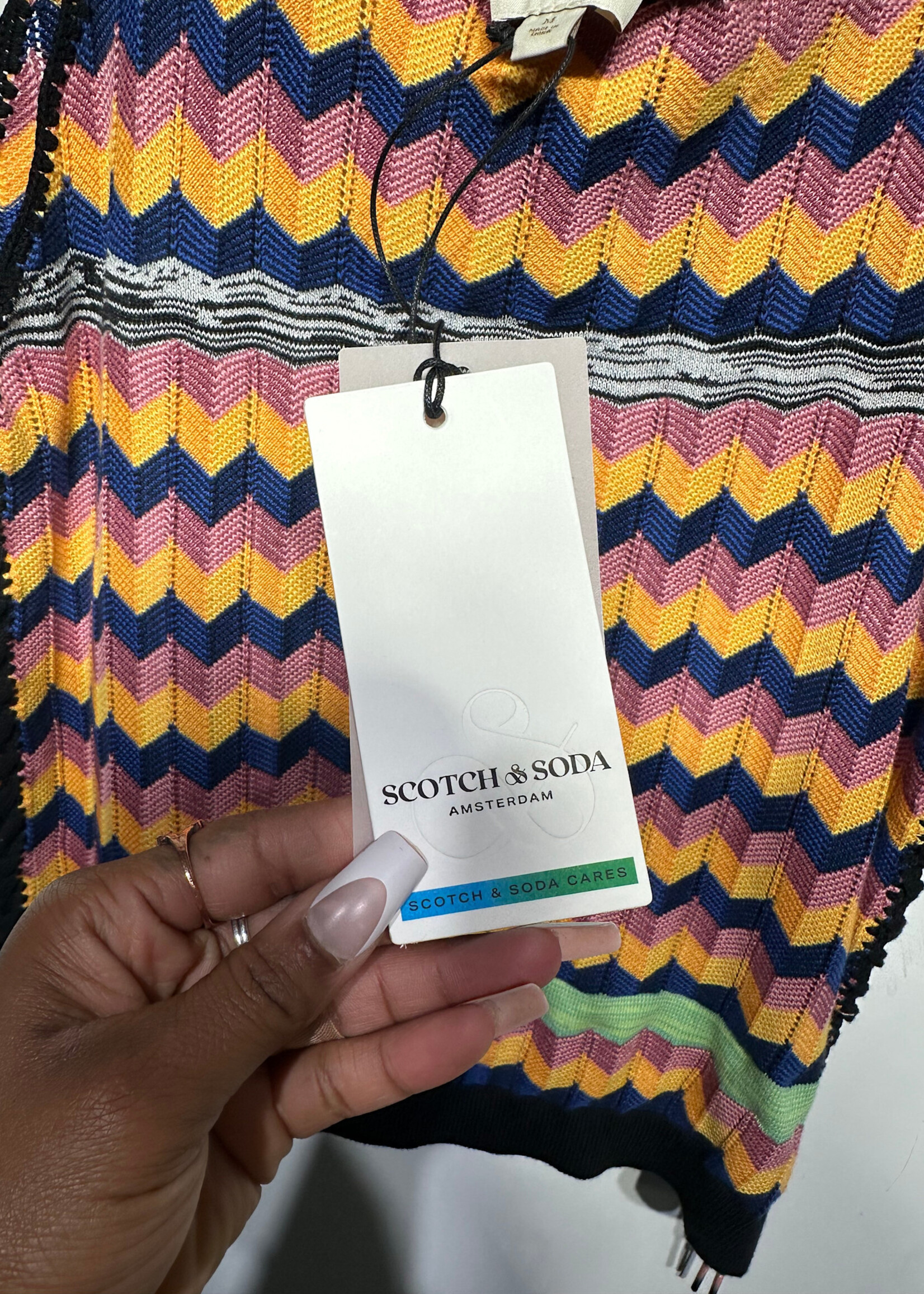 NWT Scotch & Soda Zig Zag Knit Tank M