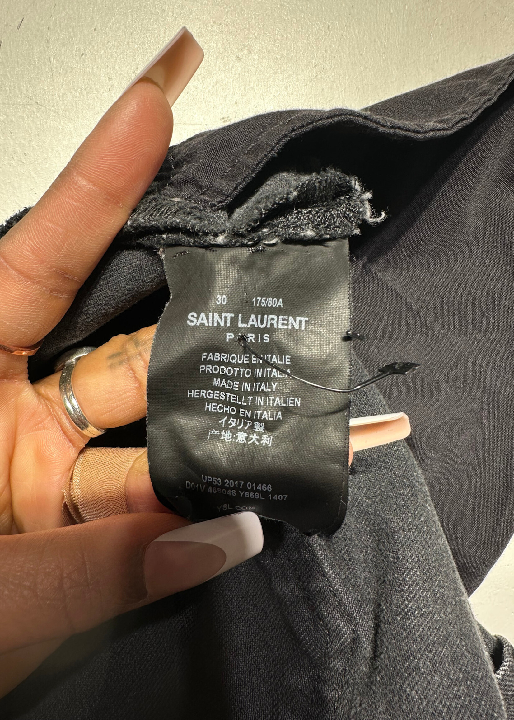 Saint Laurent D02 Washed Black Jeans Unisex 30