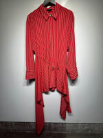 Bardot Red Striped B/U Flowy Dress Fem S
