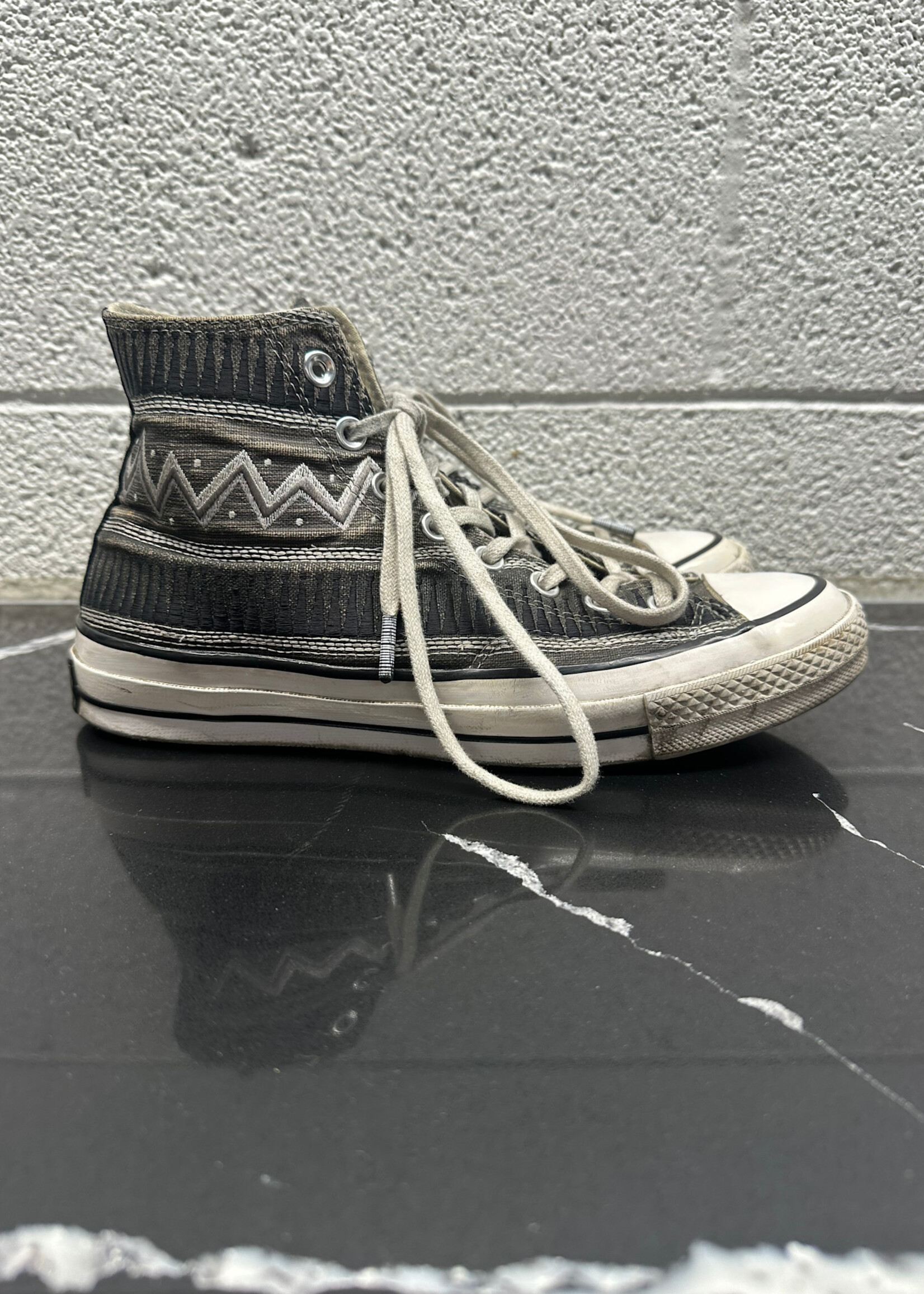 Stussy x Converse Black Hi Top Masc 8 AS IS