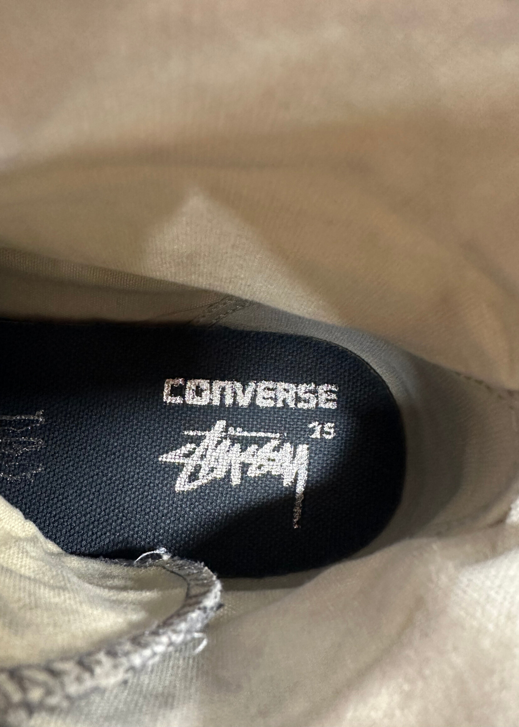 Stussy x Converse Black Hi Top Masc 8 AS IS