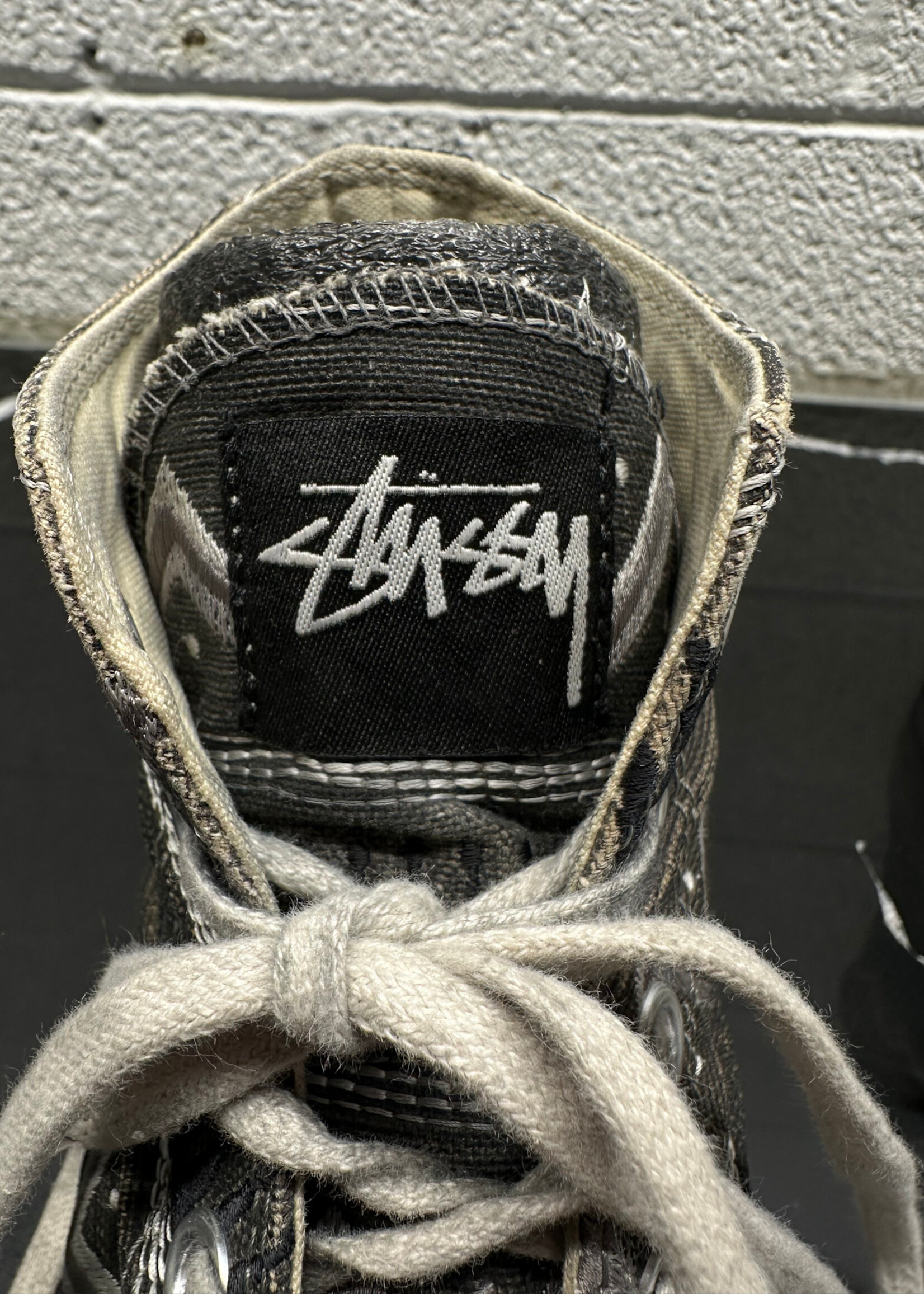 Stussy x Converse Black Hi Top Masc 8 AS IS