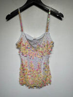 Oh Yes Sequin White Tank L