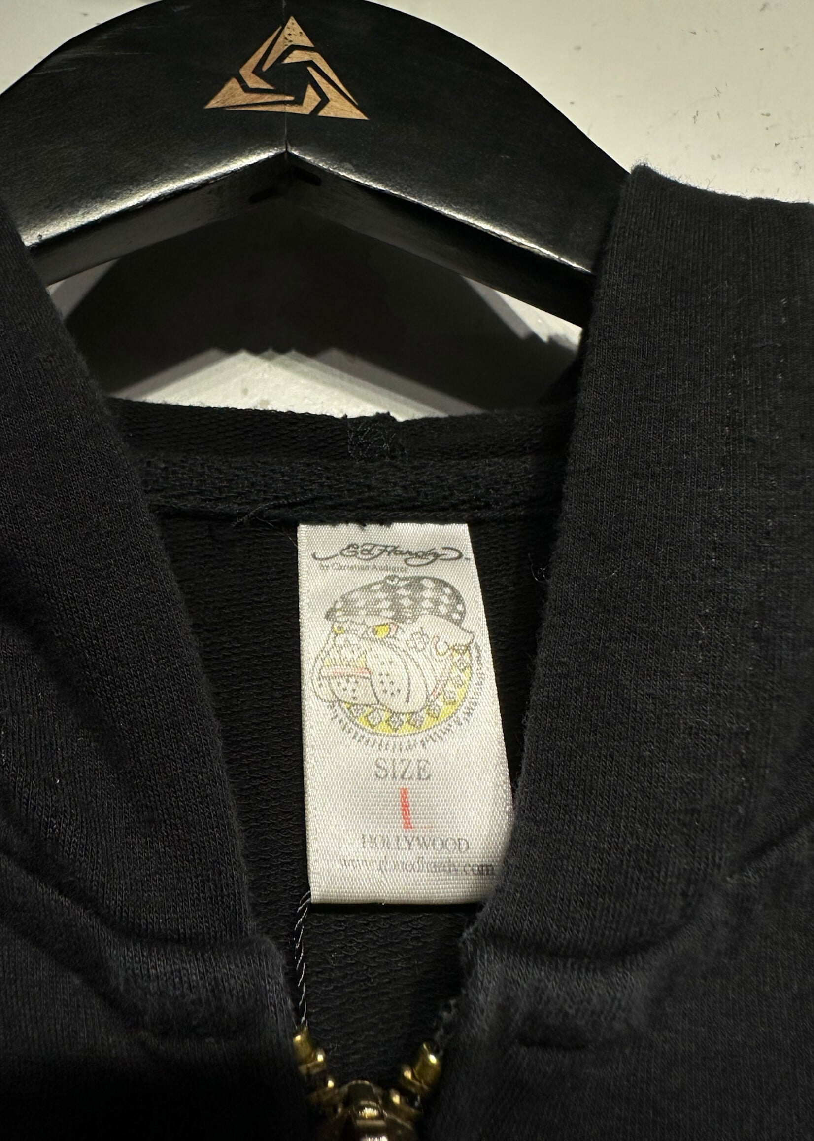 Ed Hardy Y2K Love Kills Rhinestone Rainbow Zip Up L