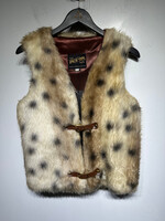 Put ON Shop Vintage Faux Fur Vest Fem XL