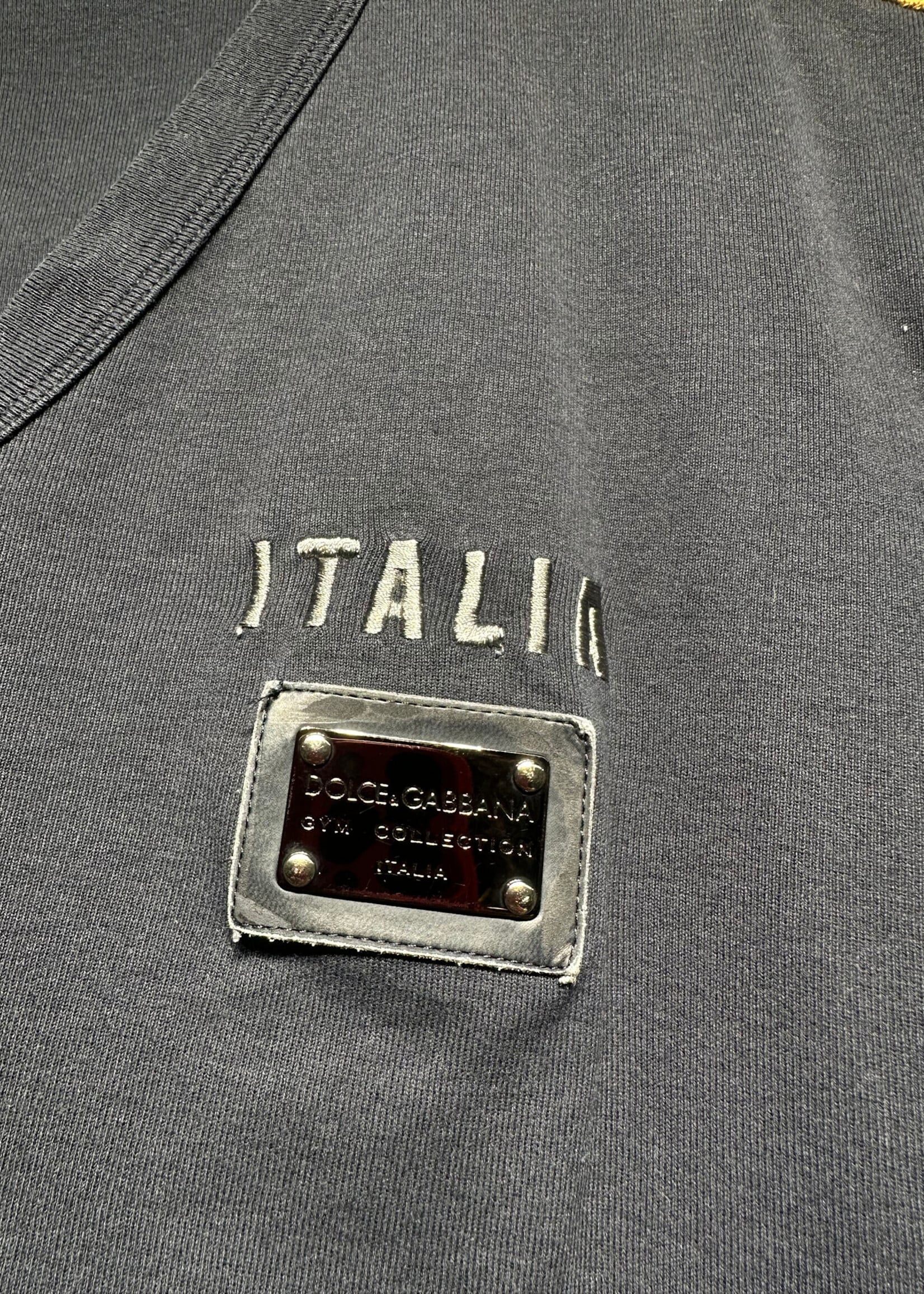 D&G Italia Black V-Neck Fits L/XL