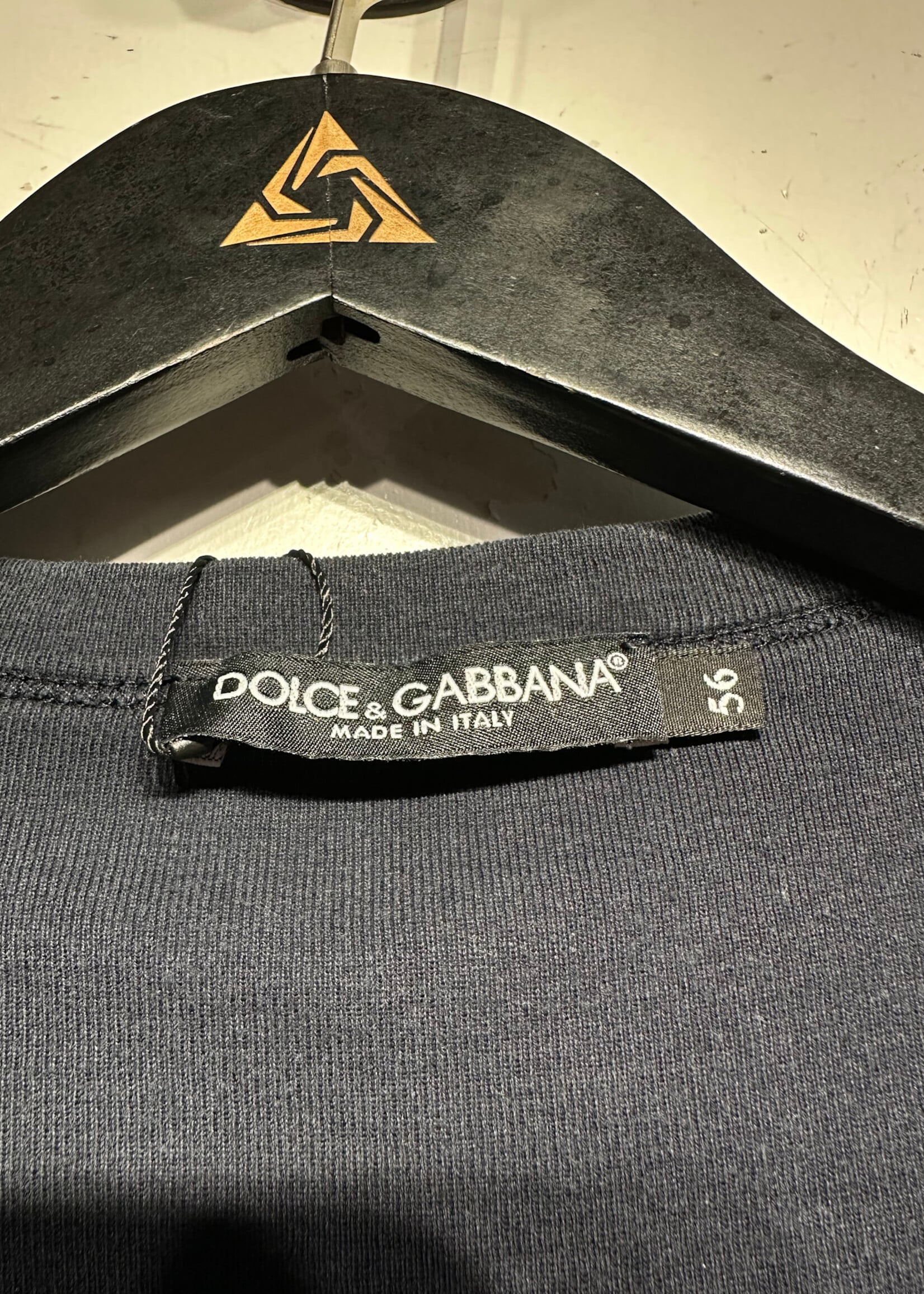 D&G Italia Black V-Neck Fits L/XL