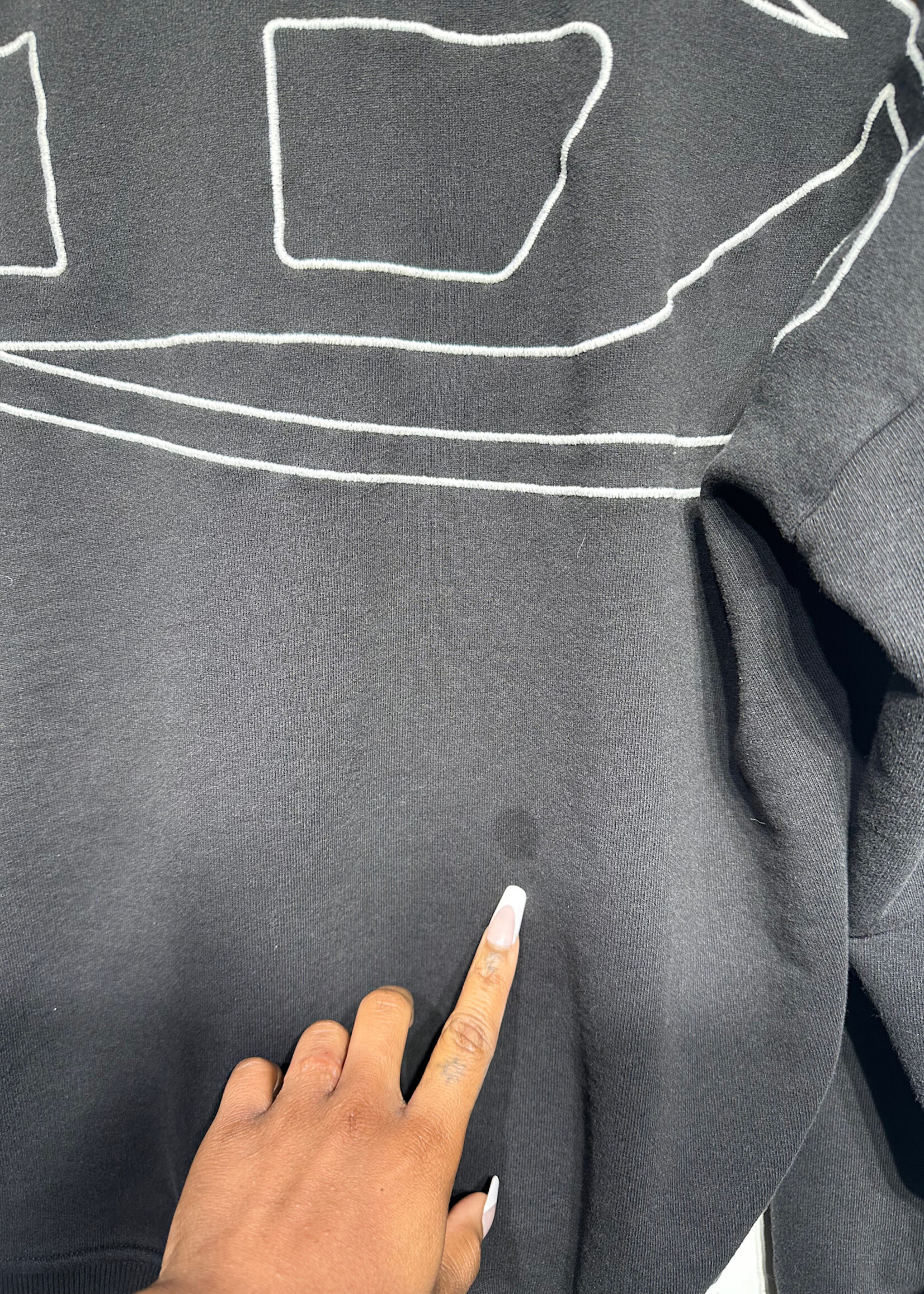 Diesel Black White Logo Sweater Masc S