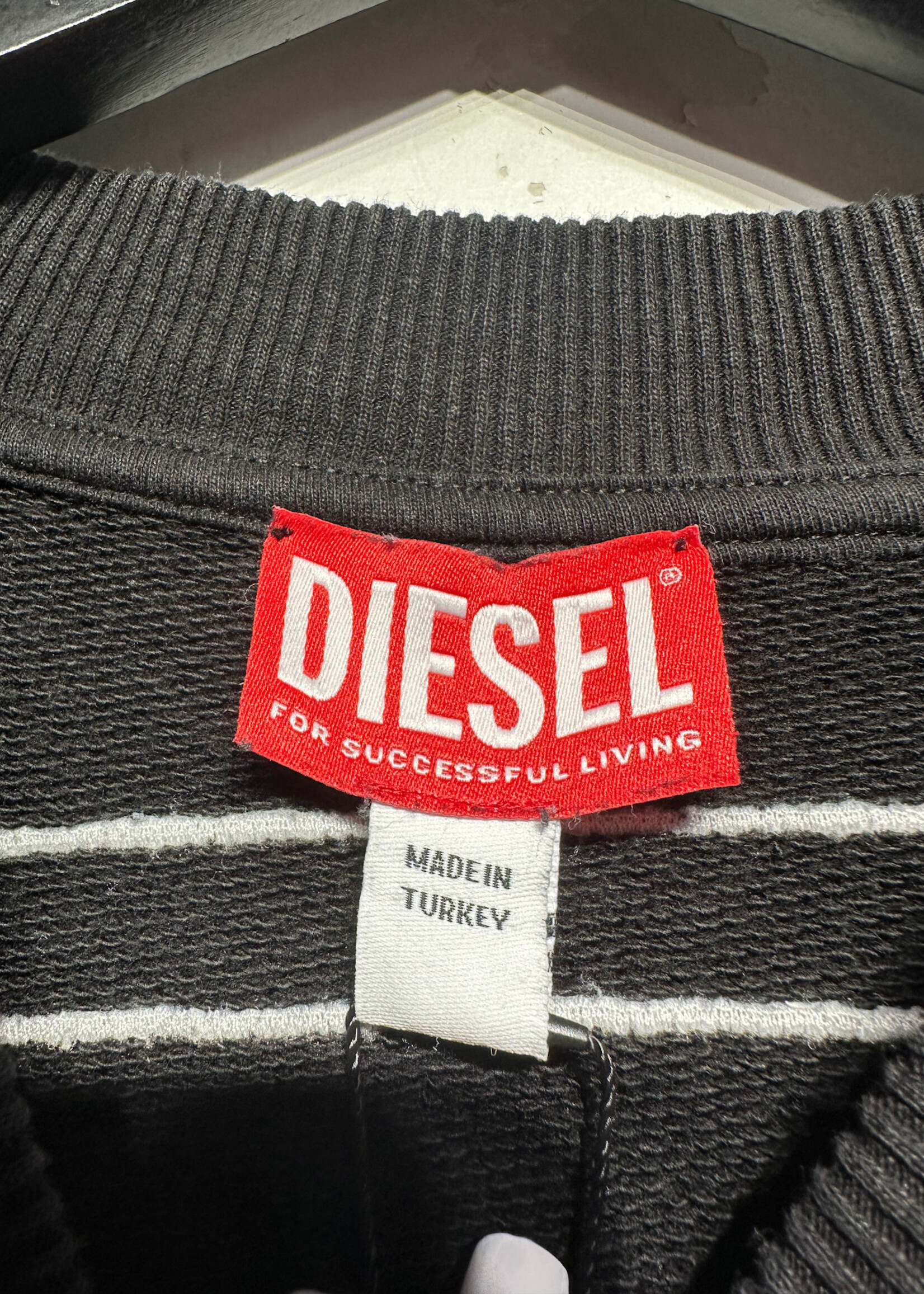 Diesel Black White Logo Sweater Masc S