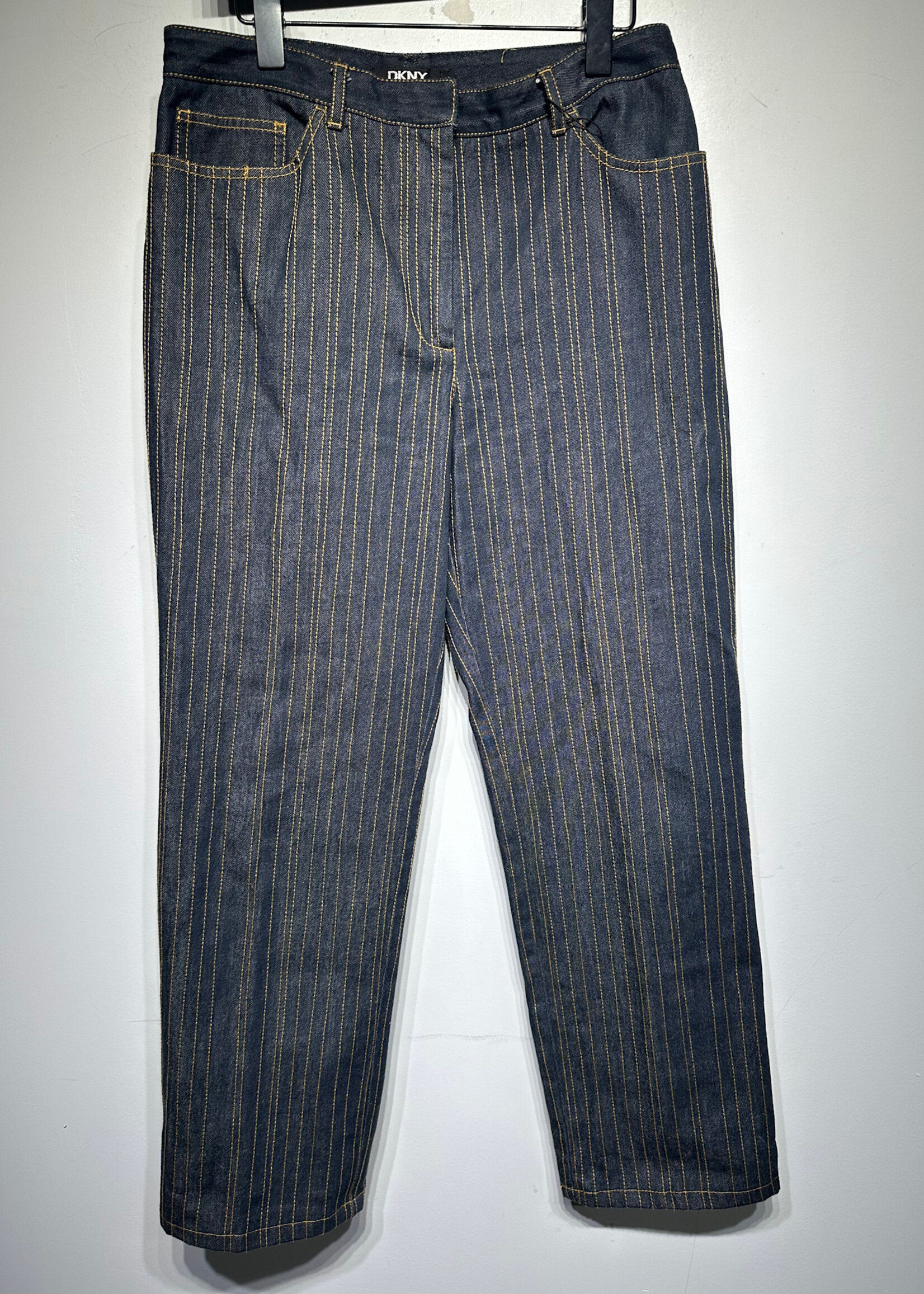 DKNY Y2K Pinstripe Stitch Jeans Fem 32