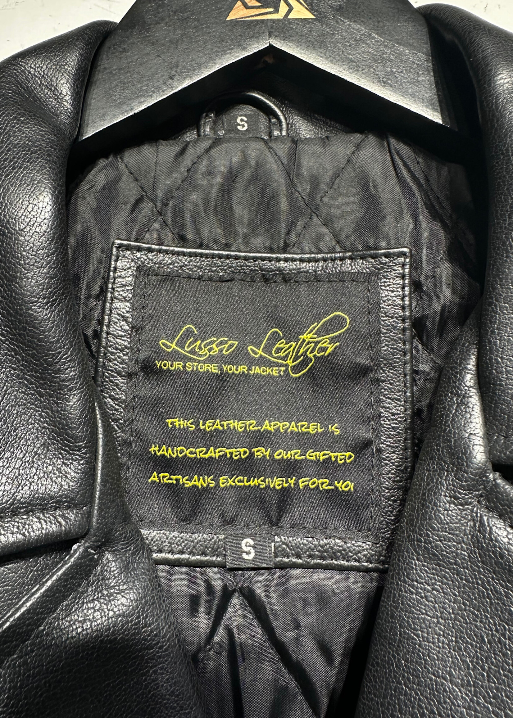 Lusso Leather Biker Jacket Masc S