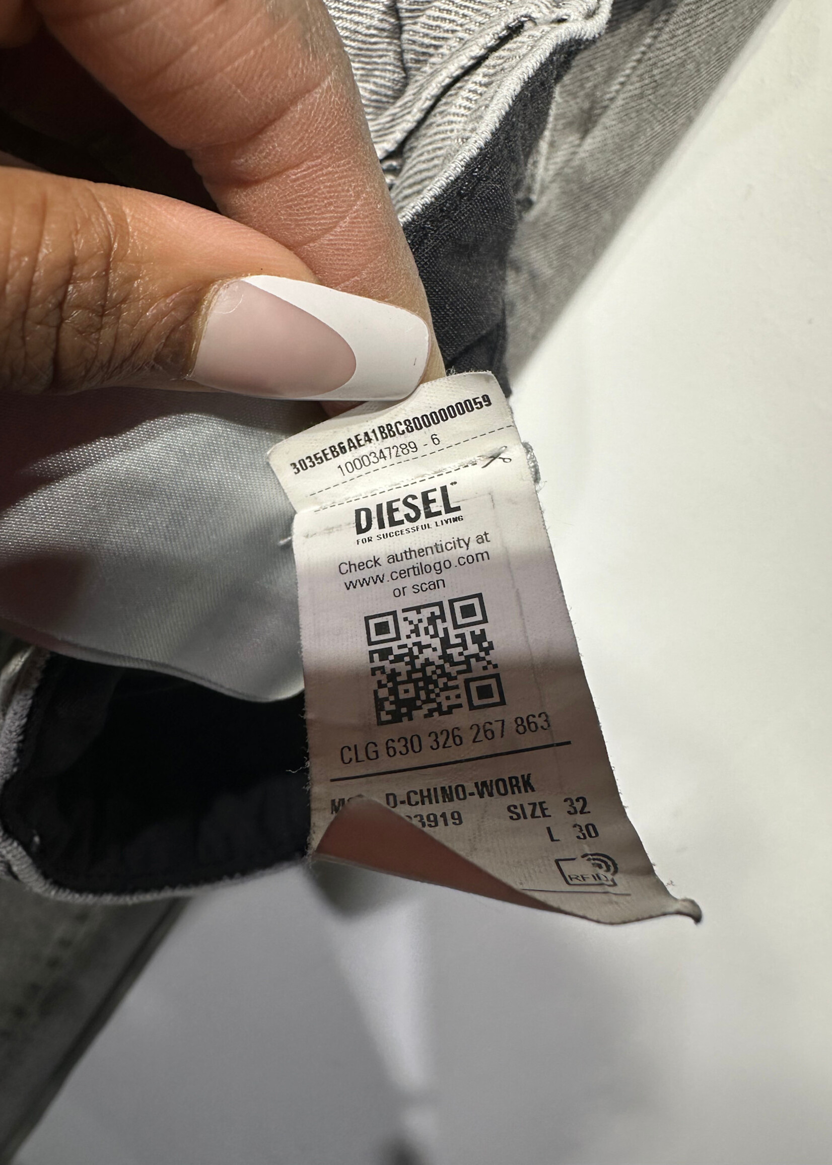 Disel Grey Wash Baggy Pleated Jeans Masc 32 As Is